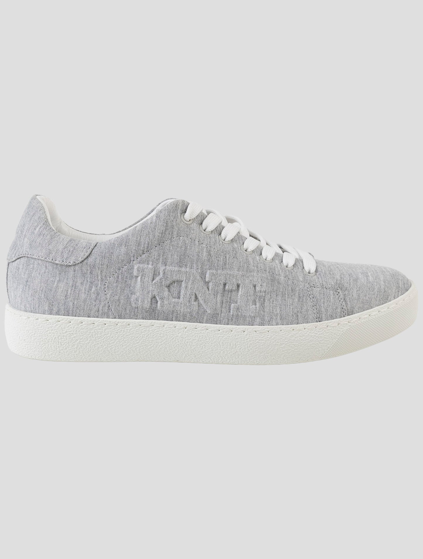 Kiton Gray Cotton Pl Sneakers