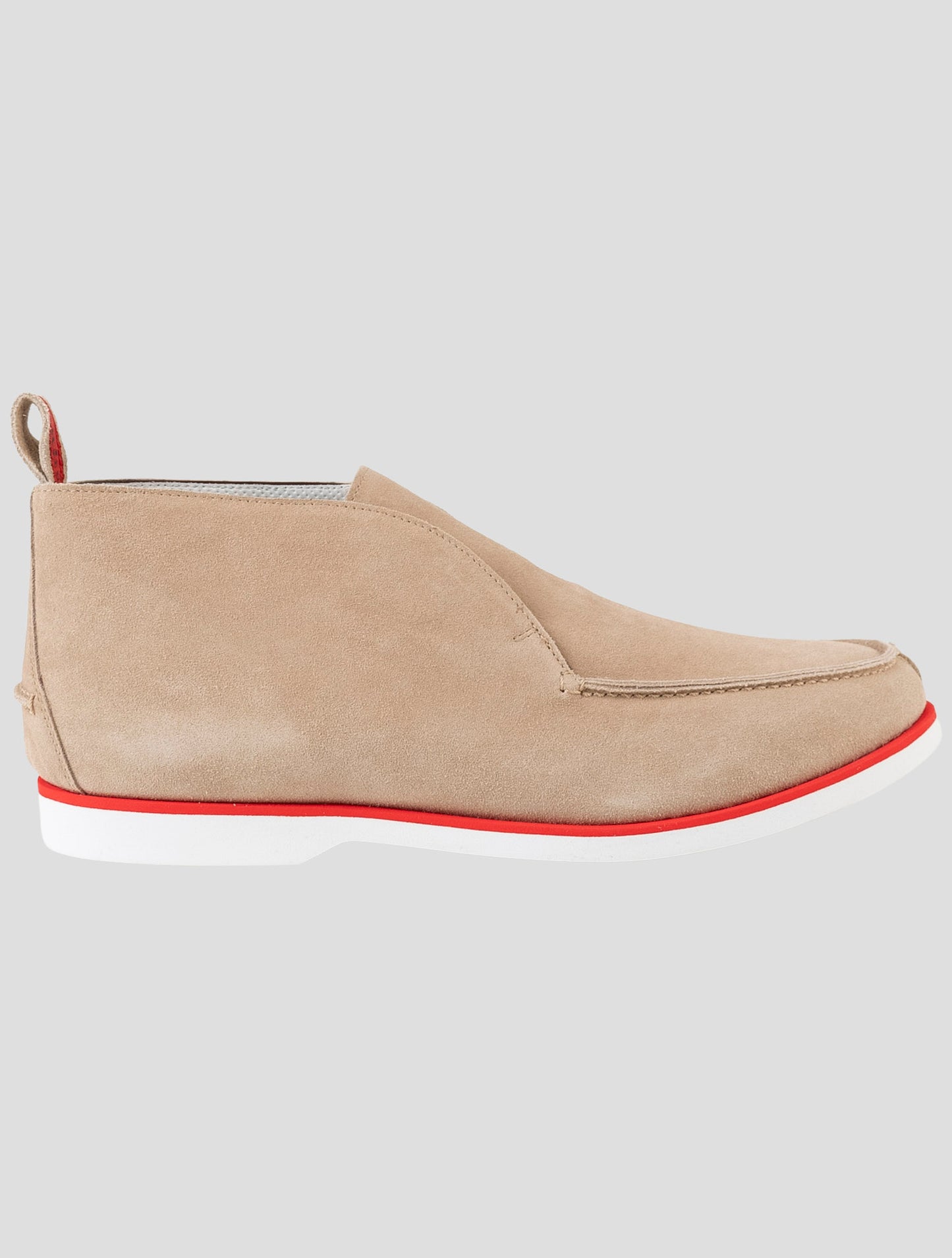 Kiton Beige Leather Suede Sneakers