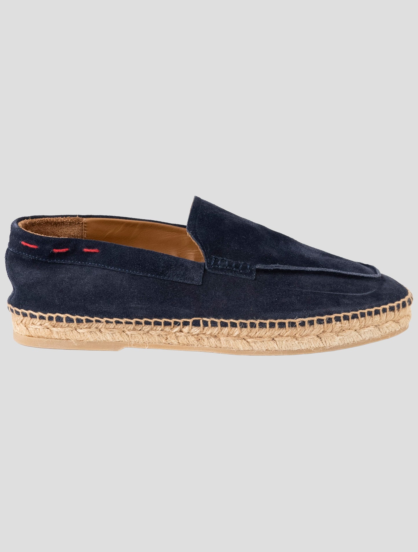 Kiton Blue Leather Suede Espadrillas
