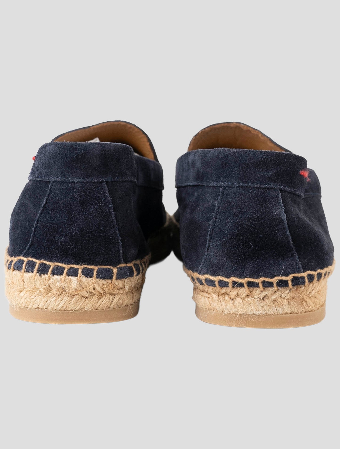Kiton Blue Leather Suede Espadrillas