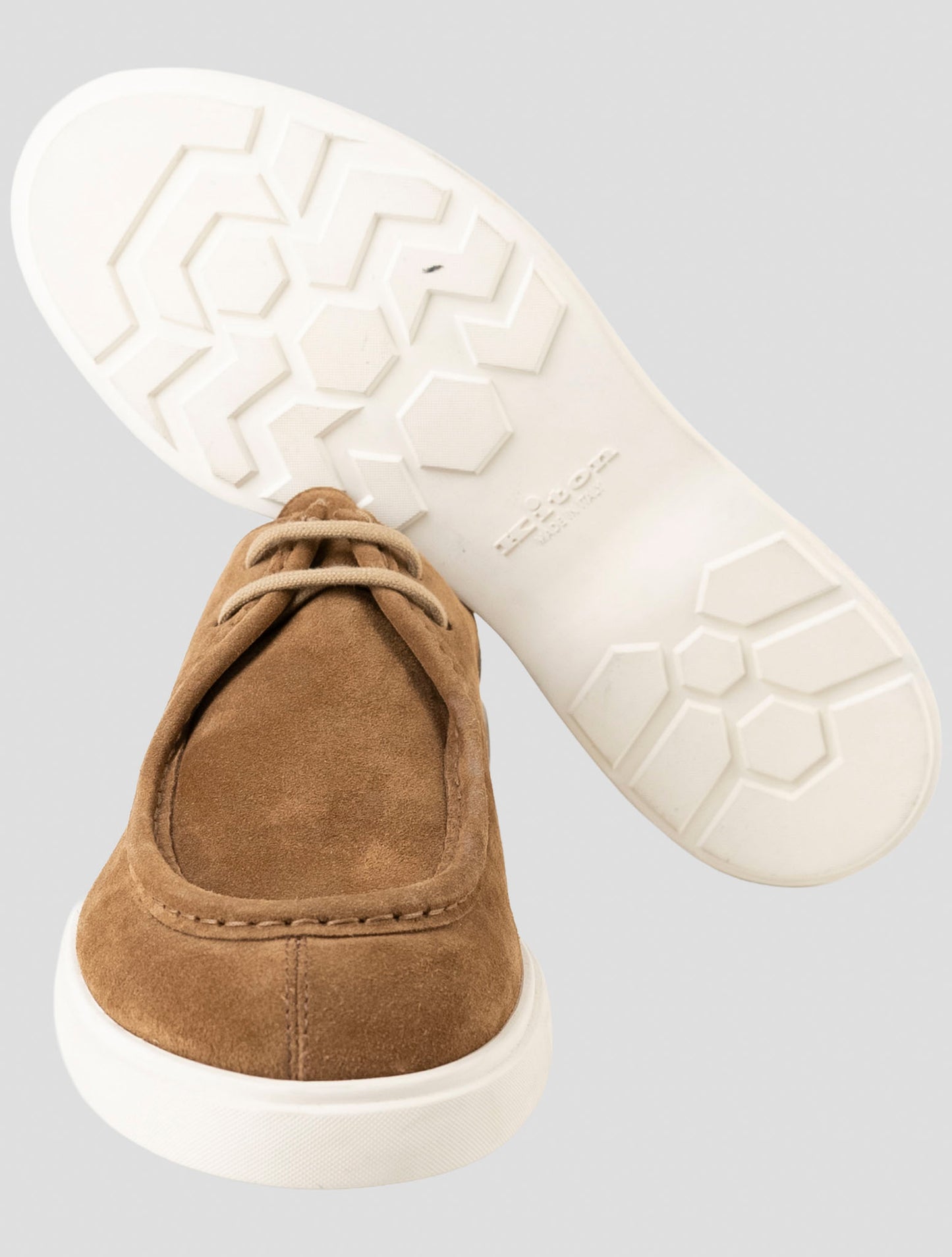 Kiton Brown Leather Suede Sneakers