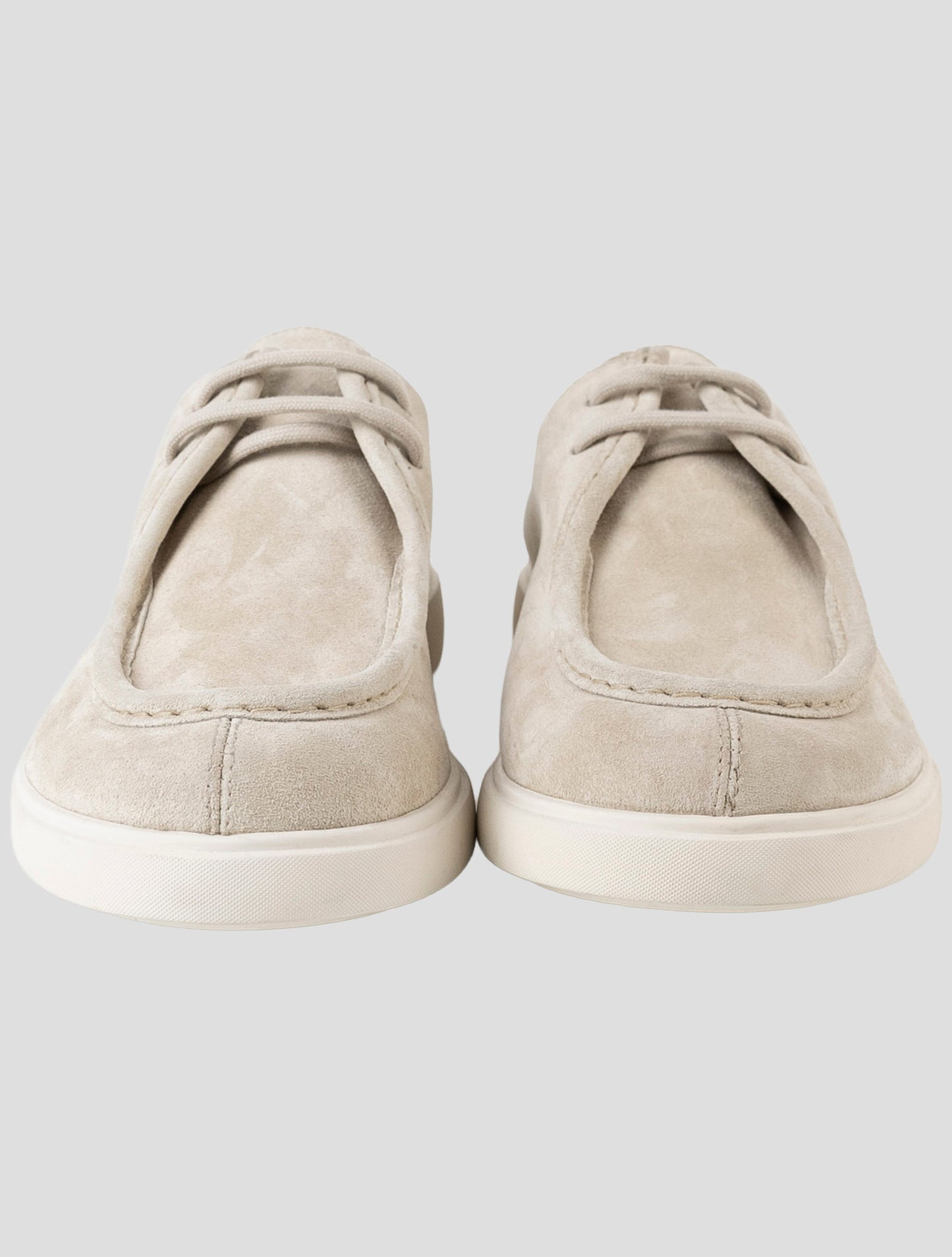 Kiton Beige Leather Suede Sneakers