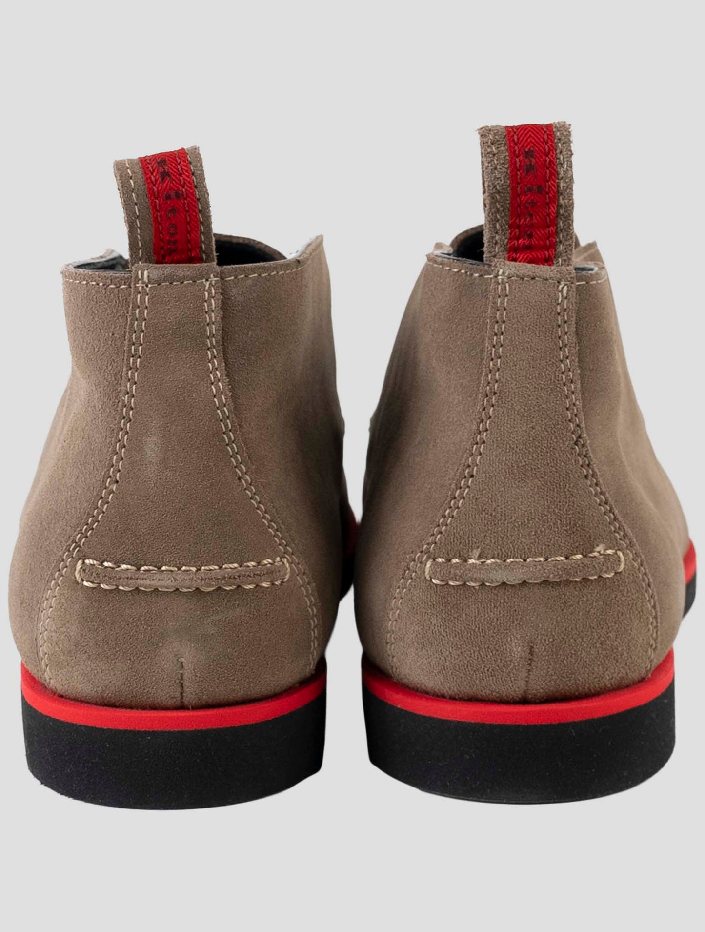 Kiton Brown Leather Suede Sneakers