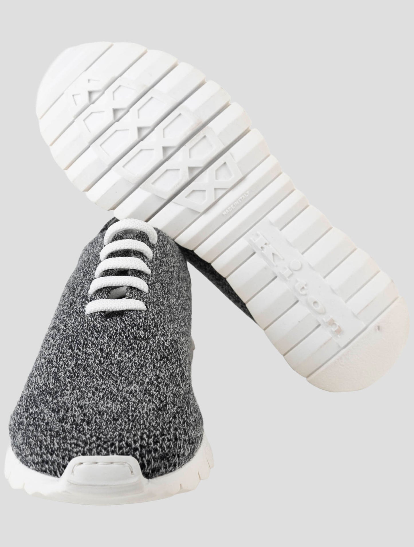 Kiton Gray Cashmere Sneakers
