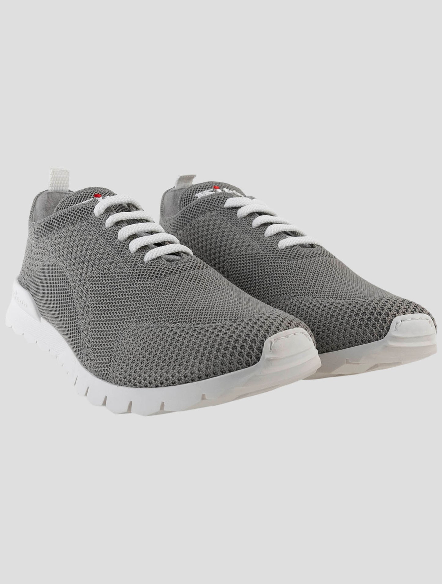 Kiton Gray Cotton Ea Sneakers