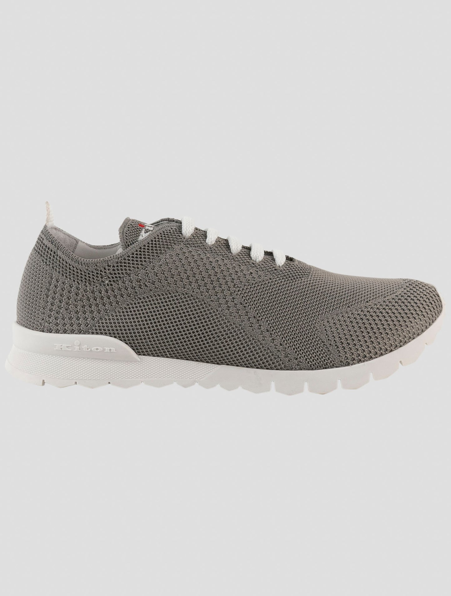 Kiton Gray Cotton Ea Sneakers
