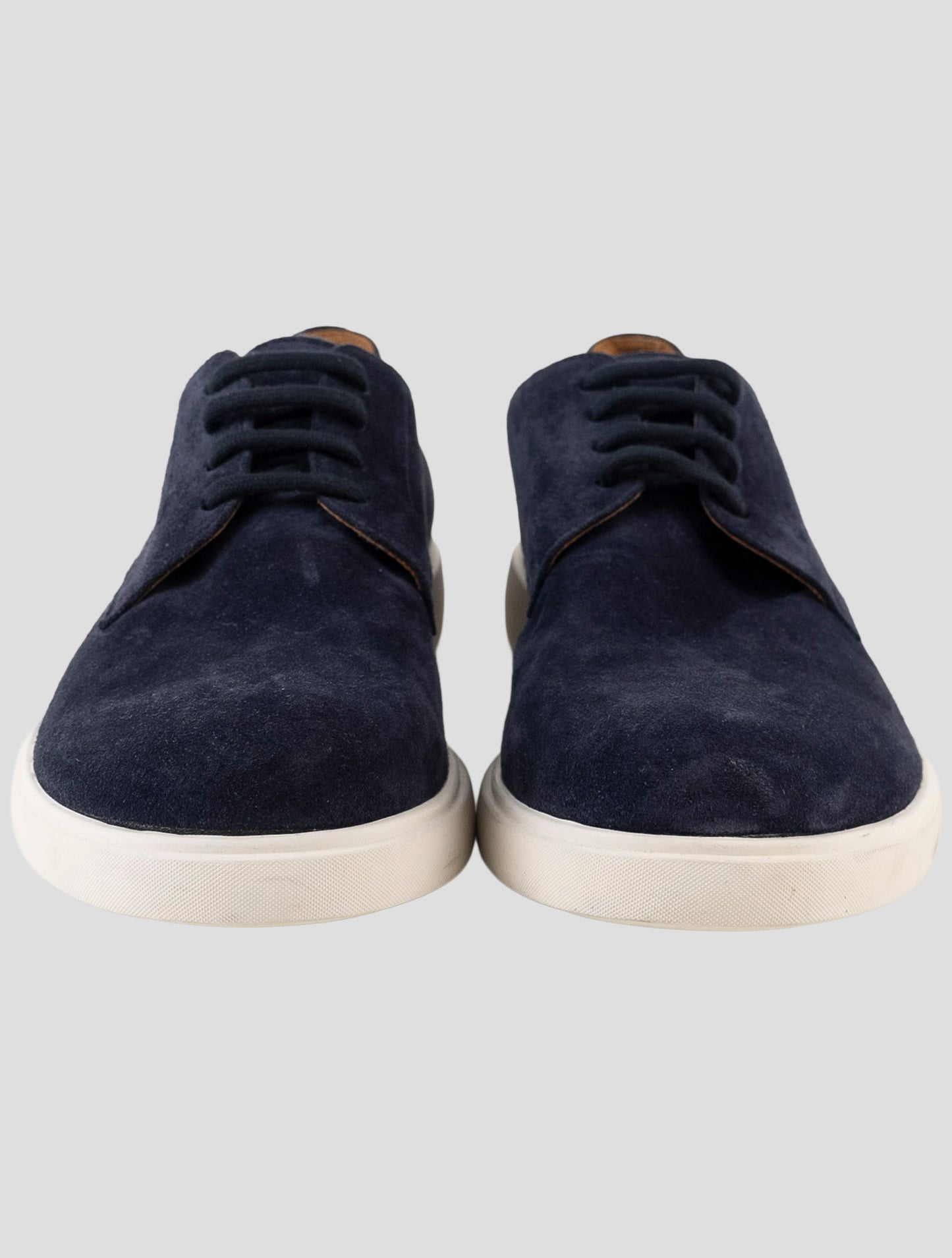 Kiton Blue Leather Suede Sneakers