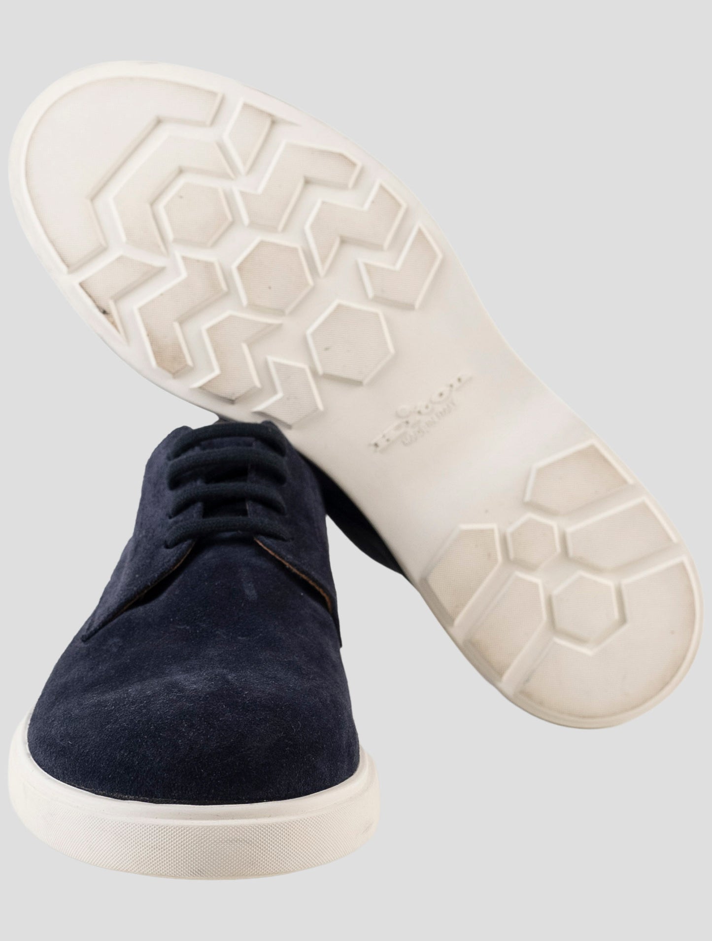 Kiton Blue Leather Suede Sneakers