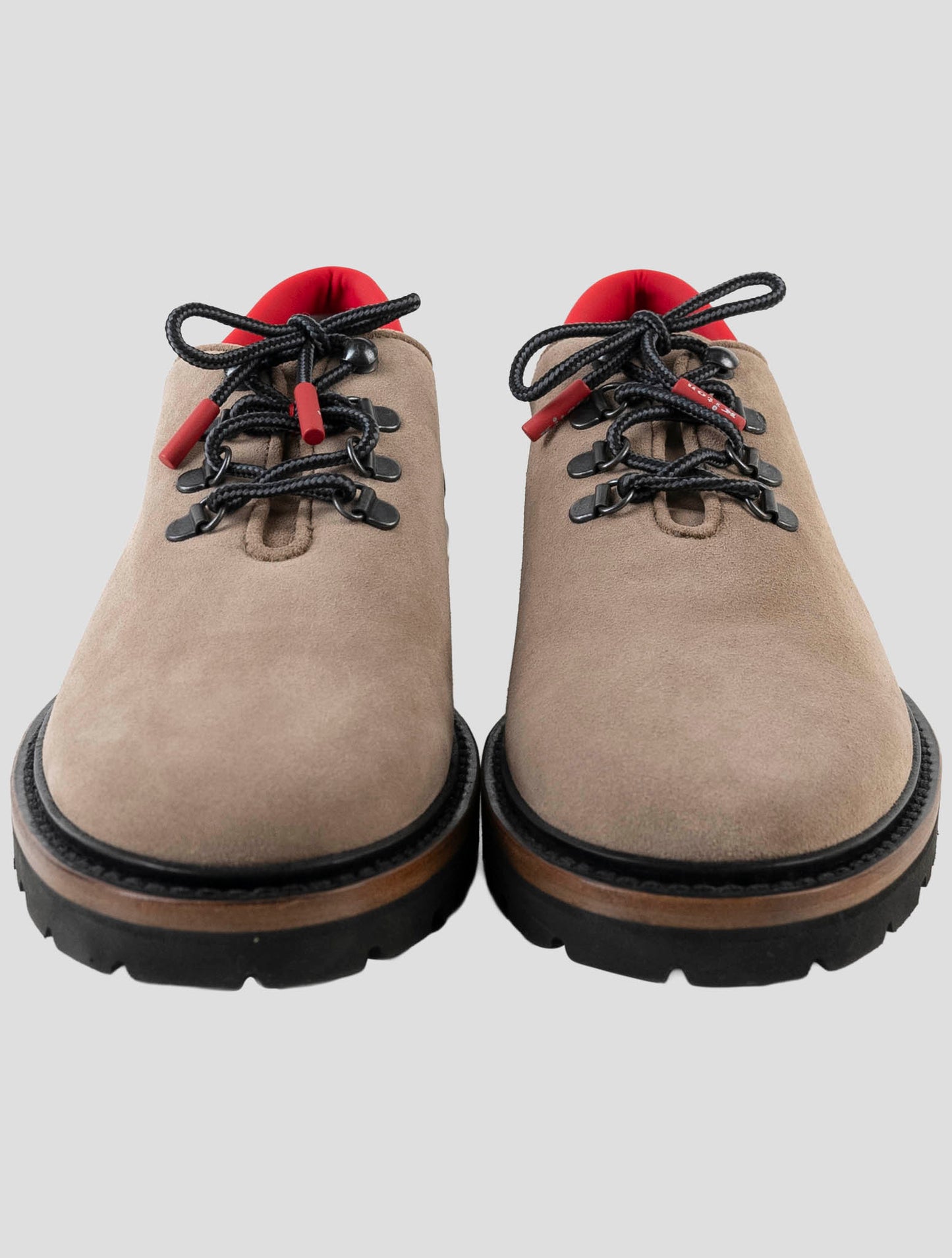 Kiton Beige Leather Suede Sneakers