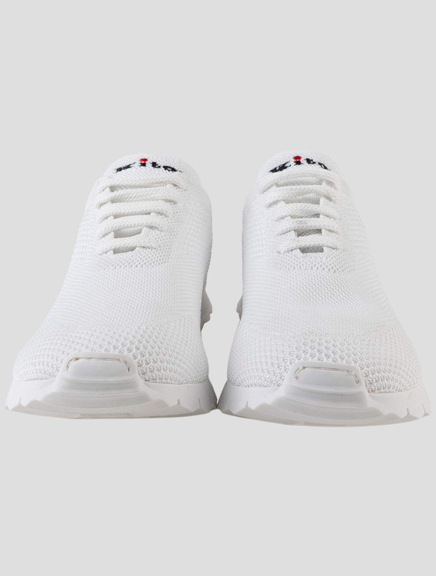 Kiton White Cotton Ea Sneakers