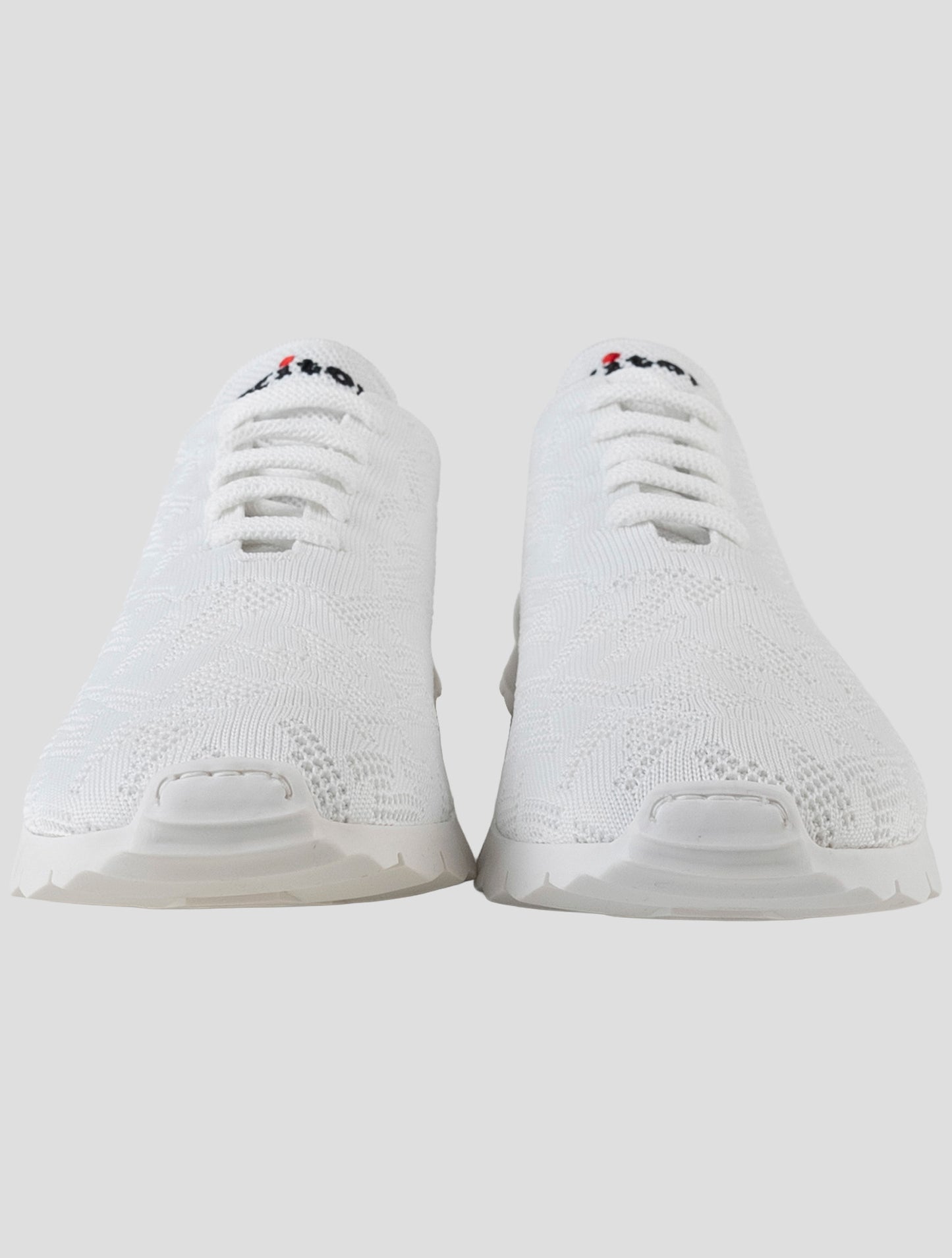 Kiton White Cotton Ea Sneakers