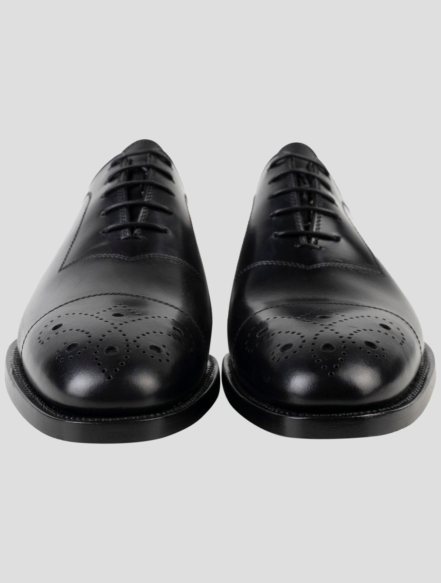 Kiton Black Leather Dress Shoes