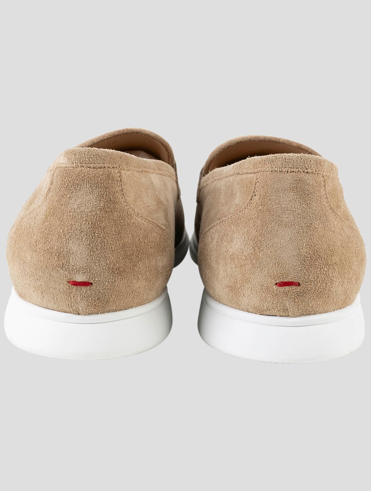 Kiton Beige Leather Suede Loafers
