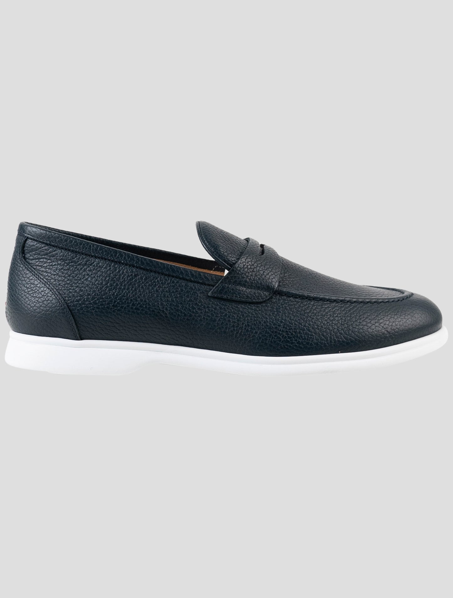 Kiton Blue Leather Loafers