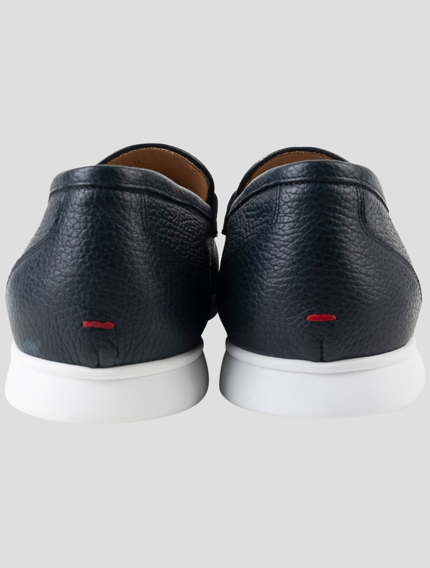 Kiton Blue Leather Loafers