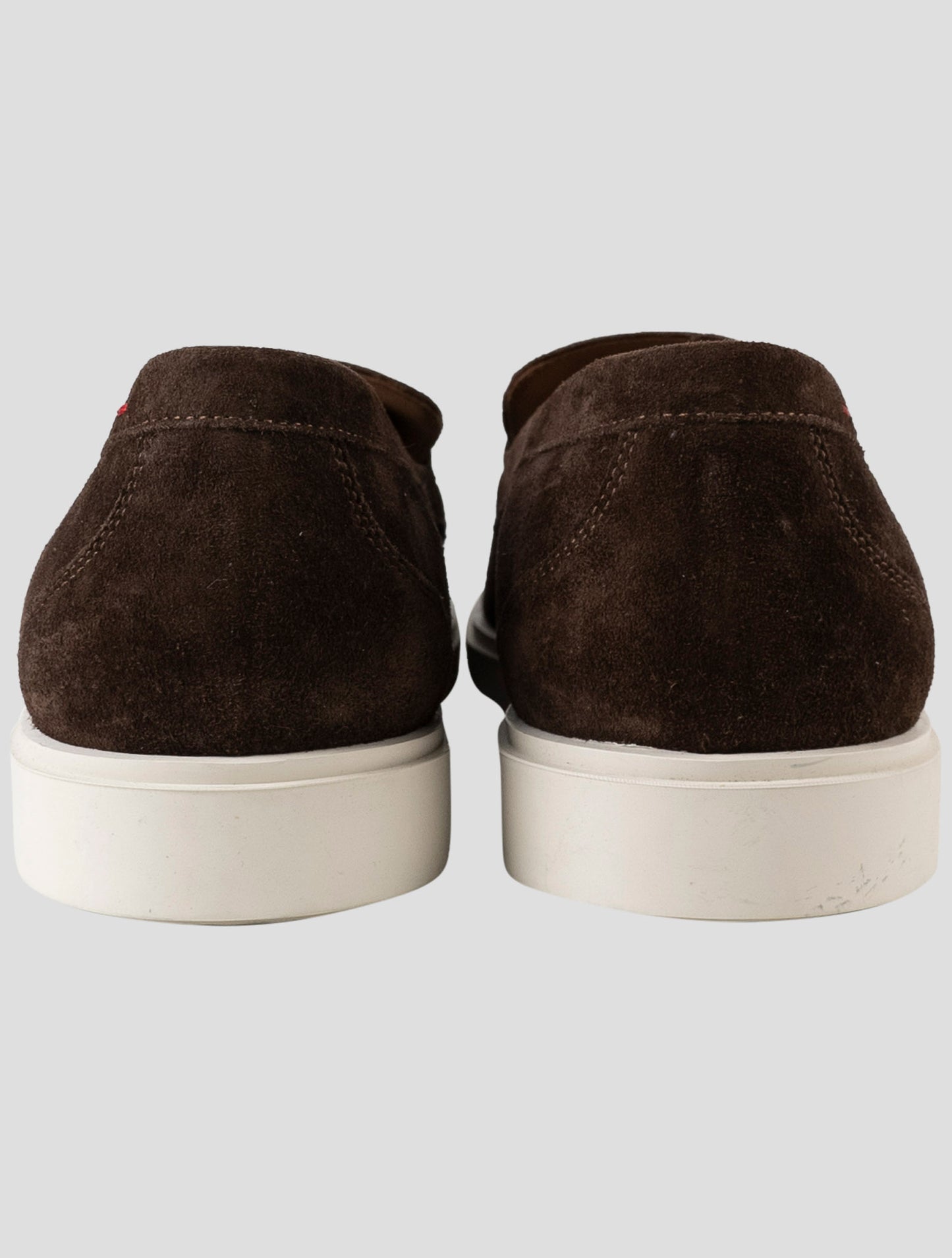 Kiton Brown Leather Suede Loafers
