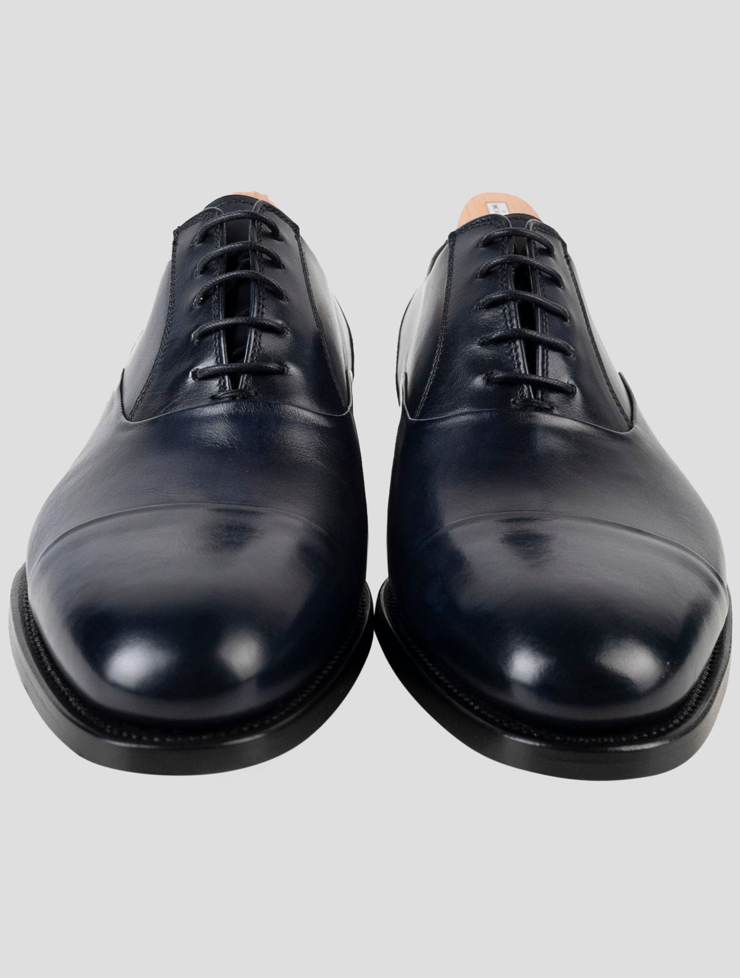 Kiton Blue Leather Dress Shoes