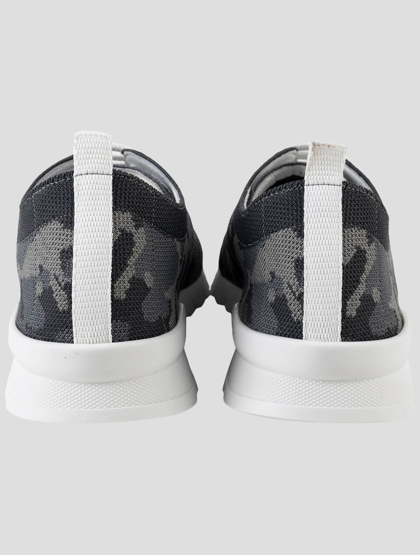 Kiton Gray Cotton Ea Sneakers