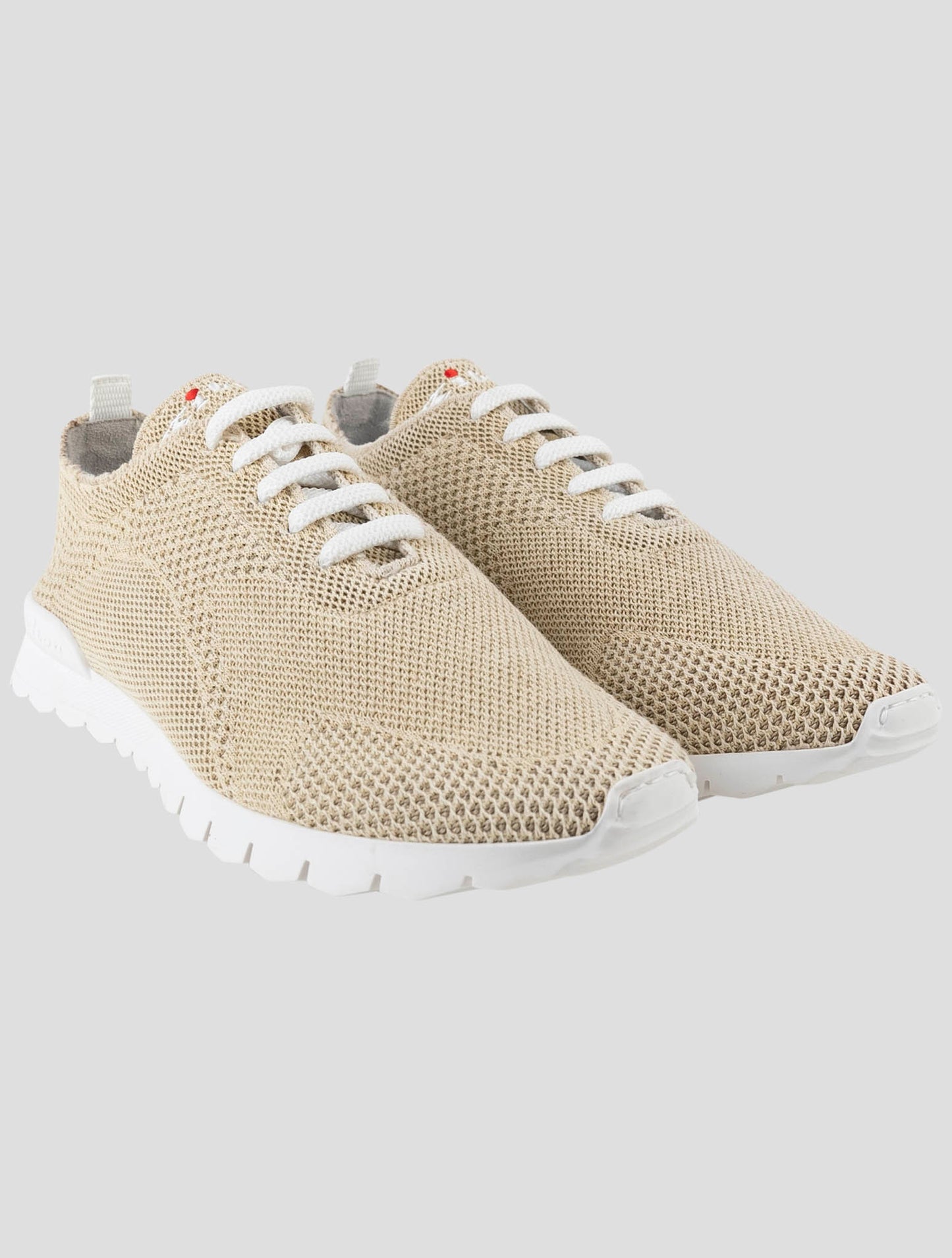 Kiton Beige Cotton Ea Sneakers