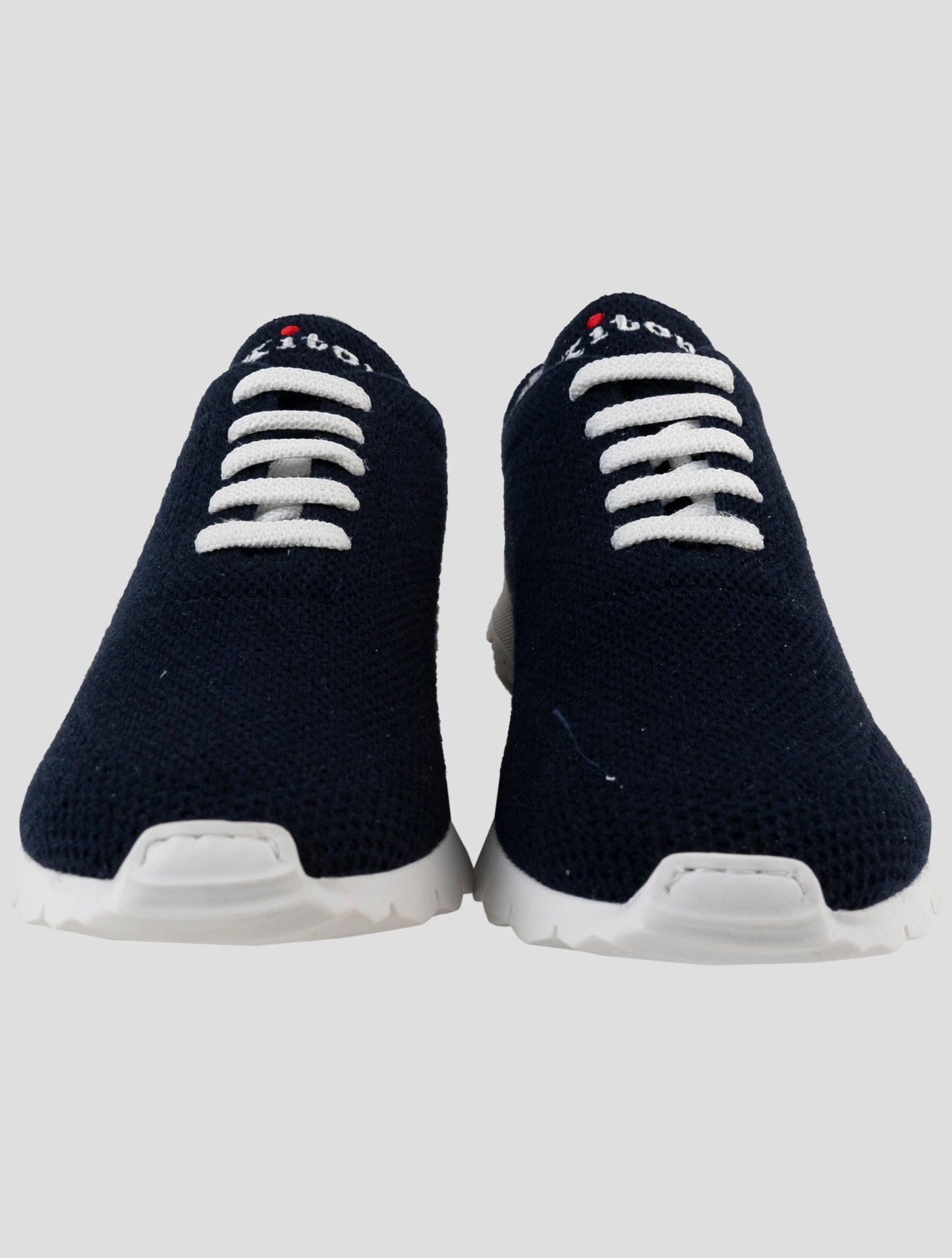 Kiton Blue Cotton Ea Sneakers