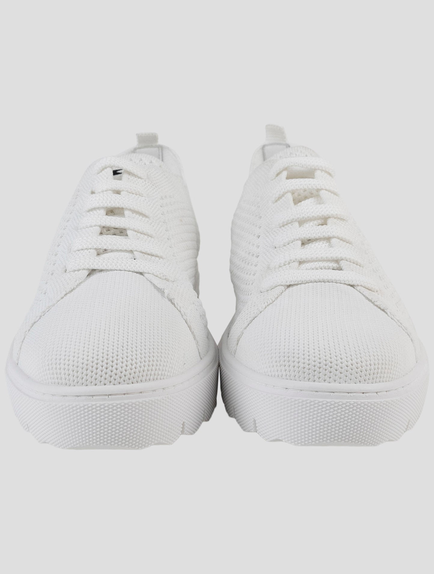 Kiton White Cotton Ea Sneakers