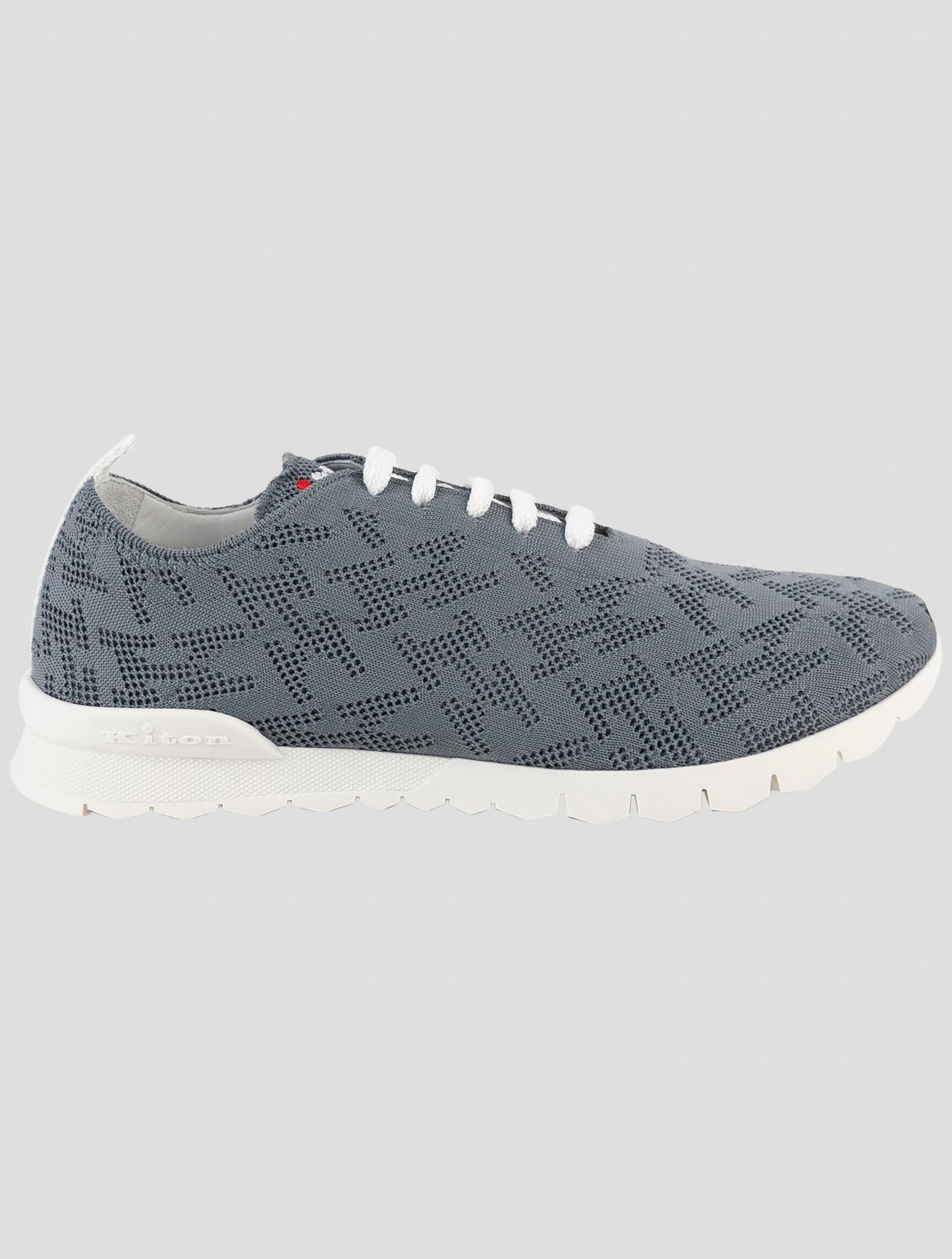 Kiton Gray Cotton Ea Sneakers