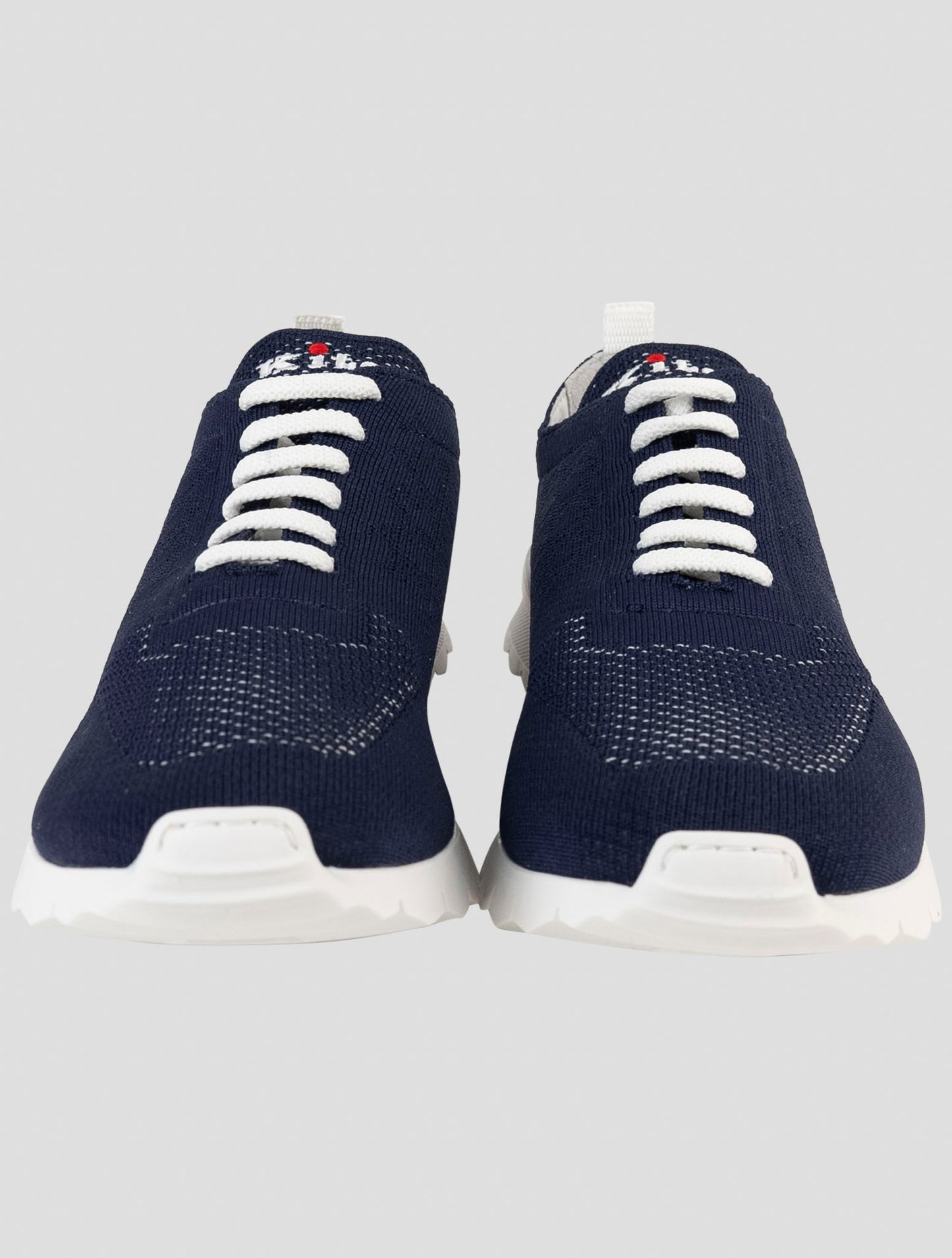 Kiton Blue Cotton Ea Sneakers