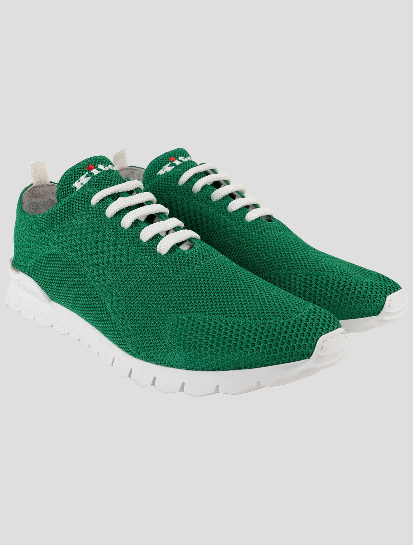 Kiton Green Cotton Ea Sneakers