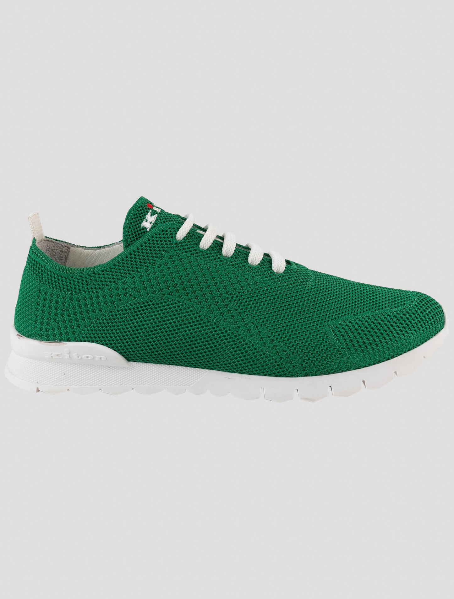Kiton Green Cotton Ea Sneakers