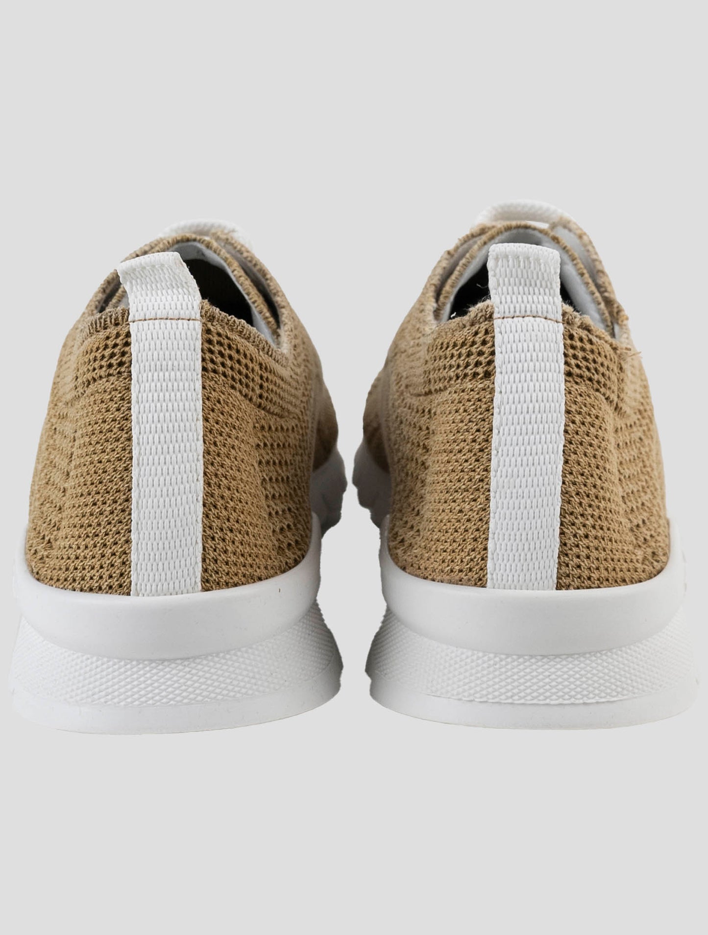 Kiton Brown Cotton Ea Sneakers