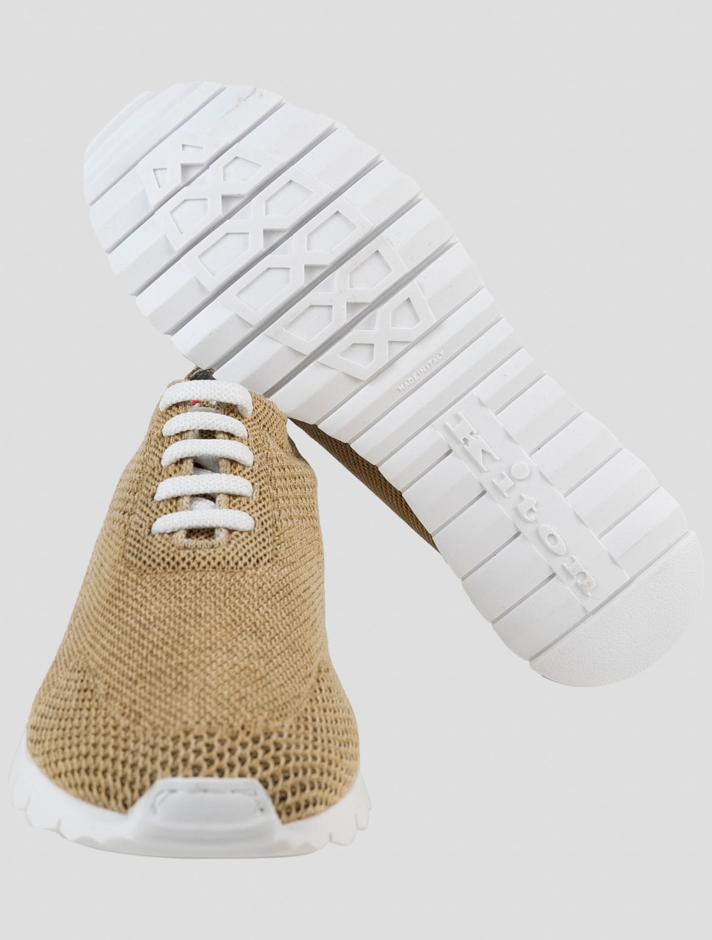 Kiton Brown Cotton Ea Sneakers