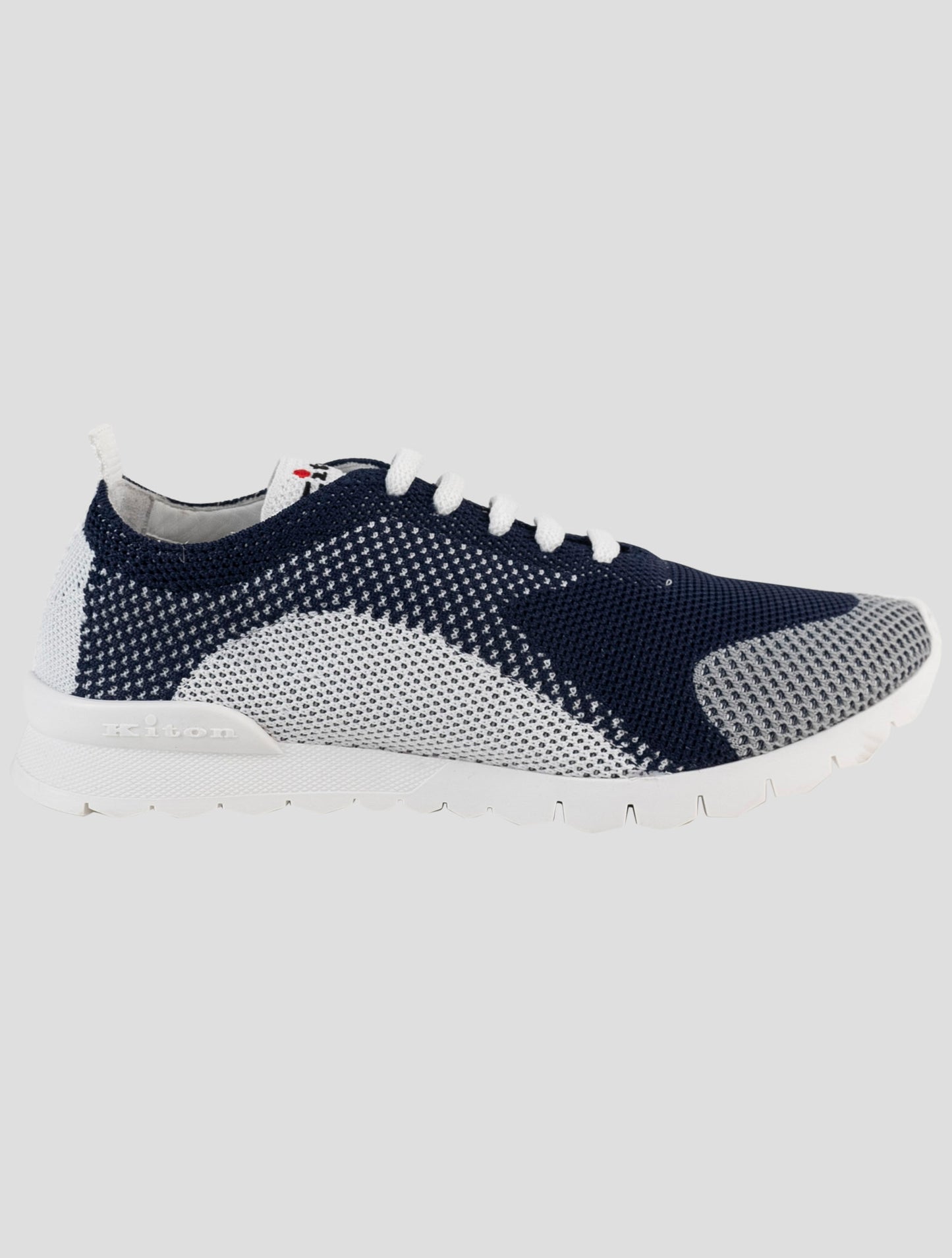 Kiton Blue Cotton Ea Sneakers