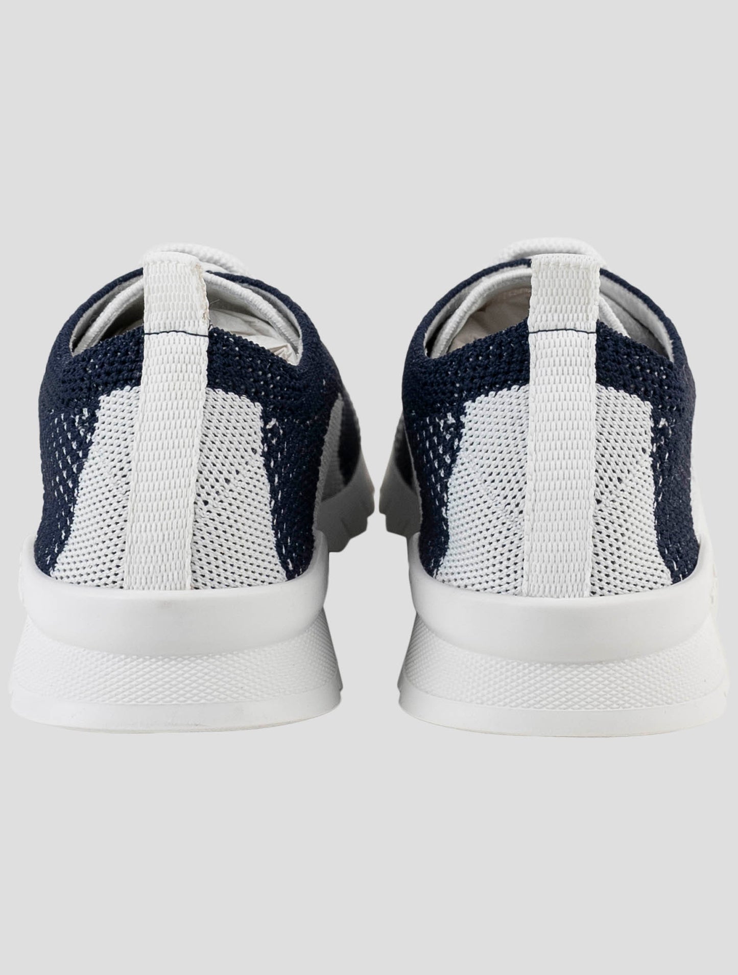 Kiton Blue Cotton Ea Sneakers