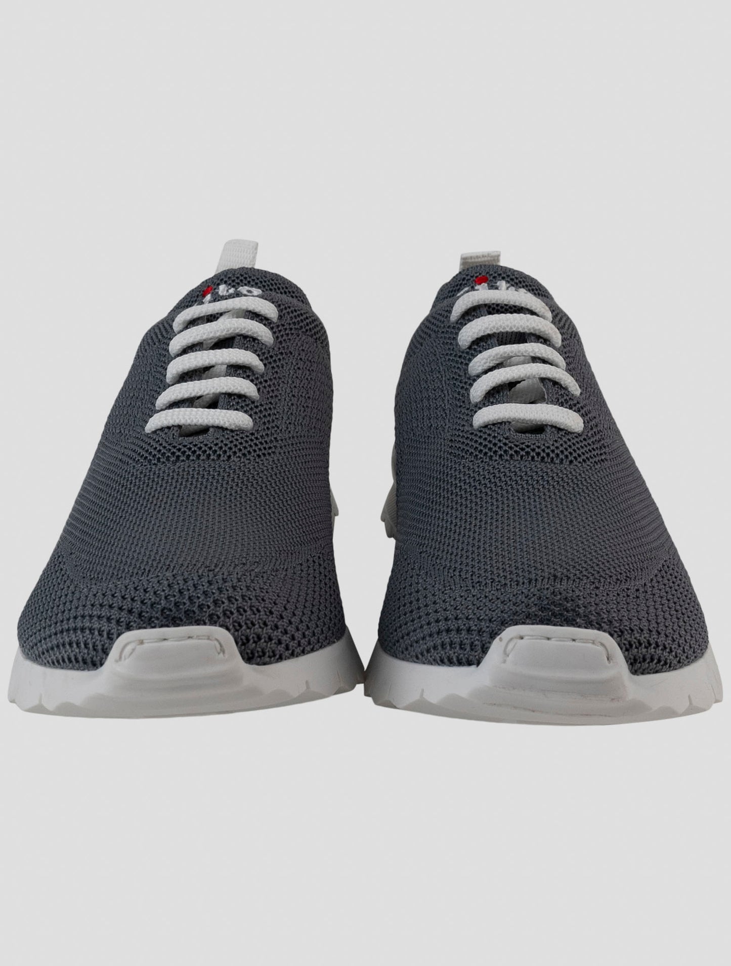 Kiton Gray Cotton Ea Sneakers