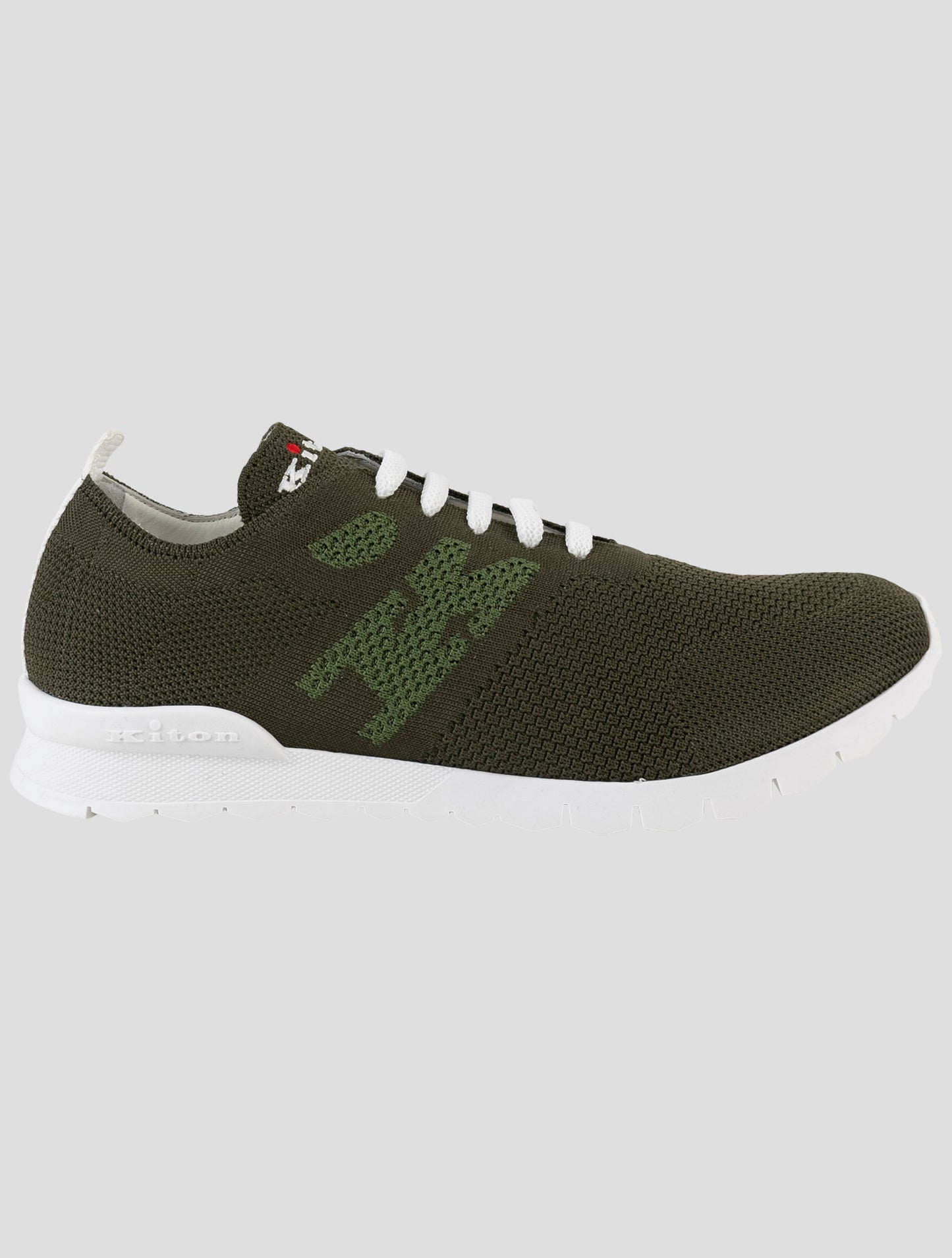 Kiton Green Cotton Ea Sneakers