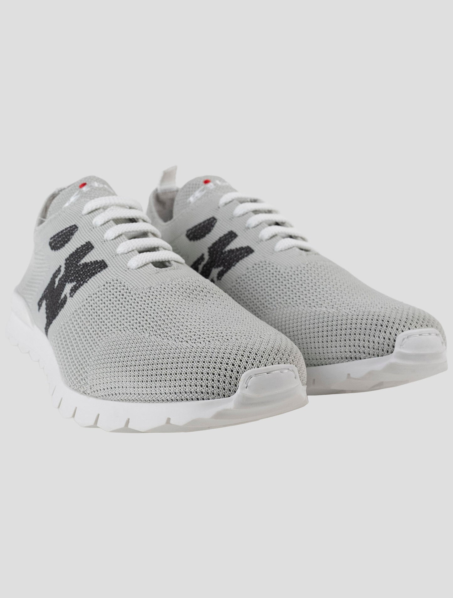 Kiton Gray Cotton Ea Sneakers