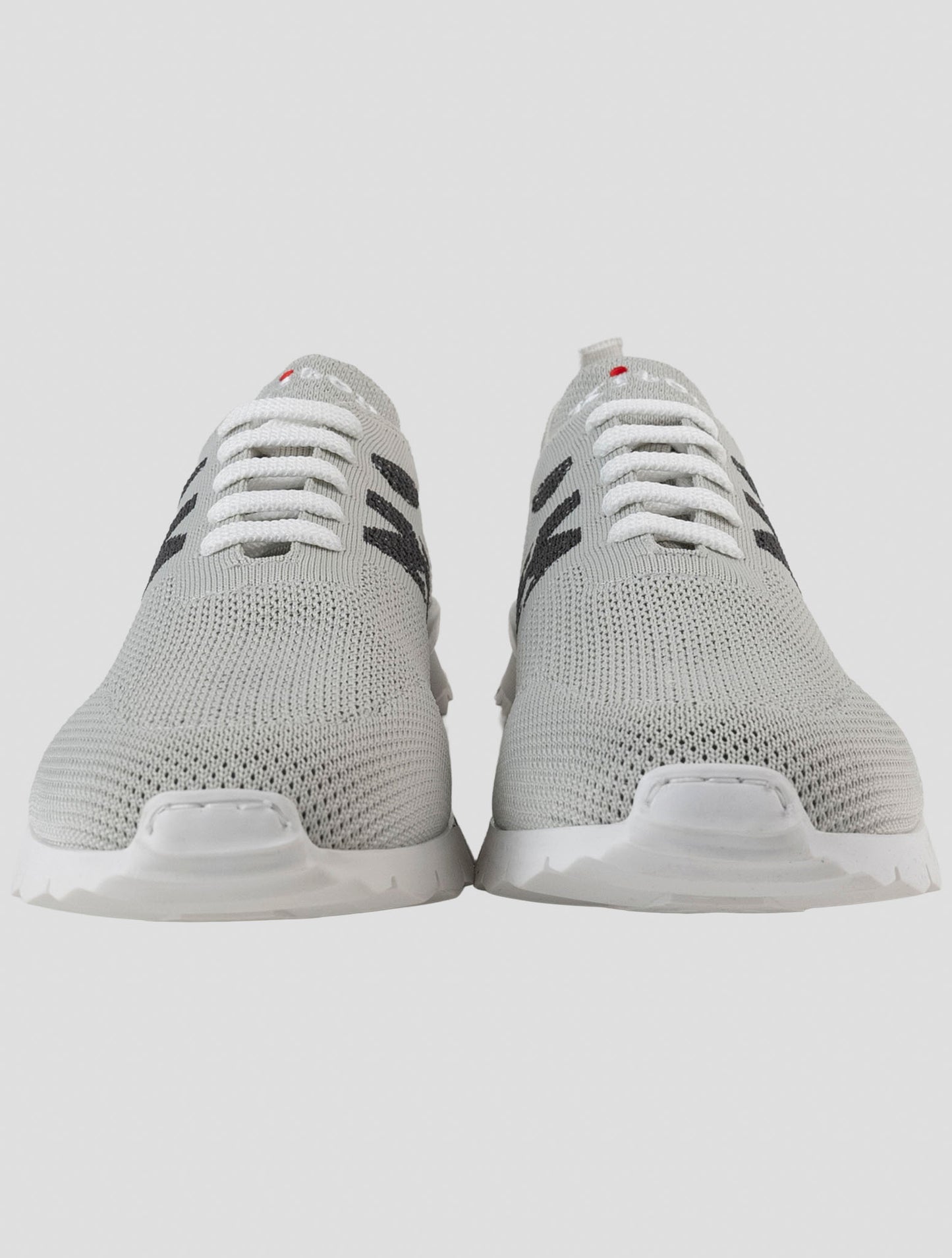 Kiton Gray Cotton Ea Sneakers
