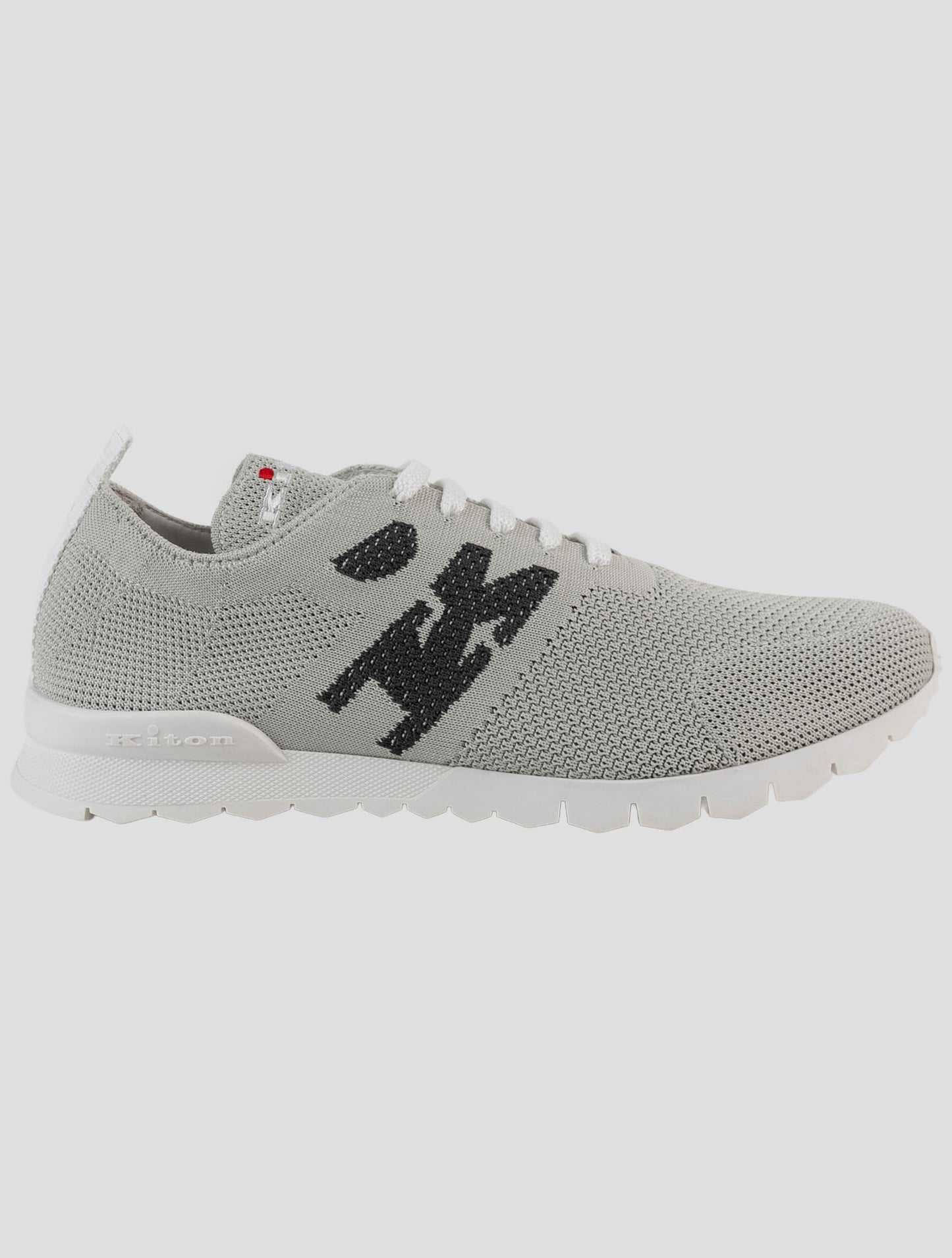 Kiton Gray Cotton Ea Sneakers