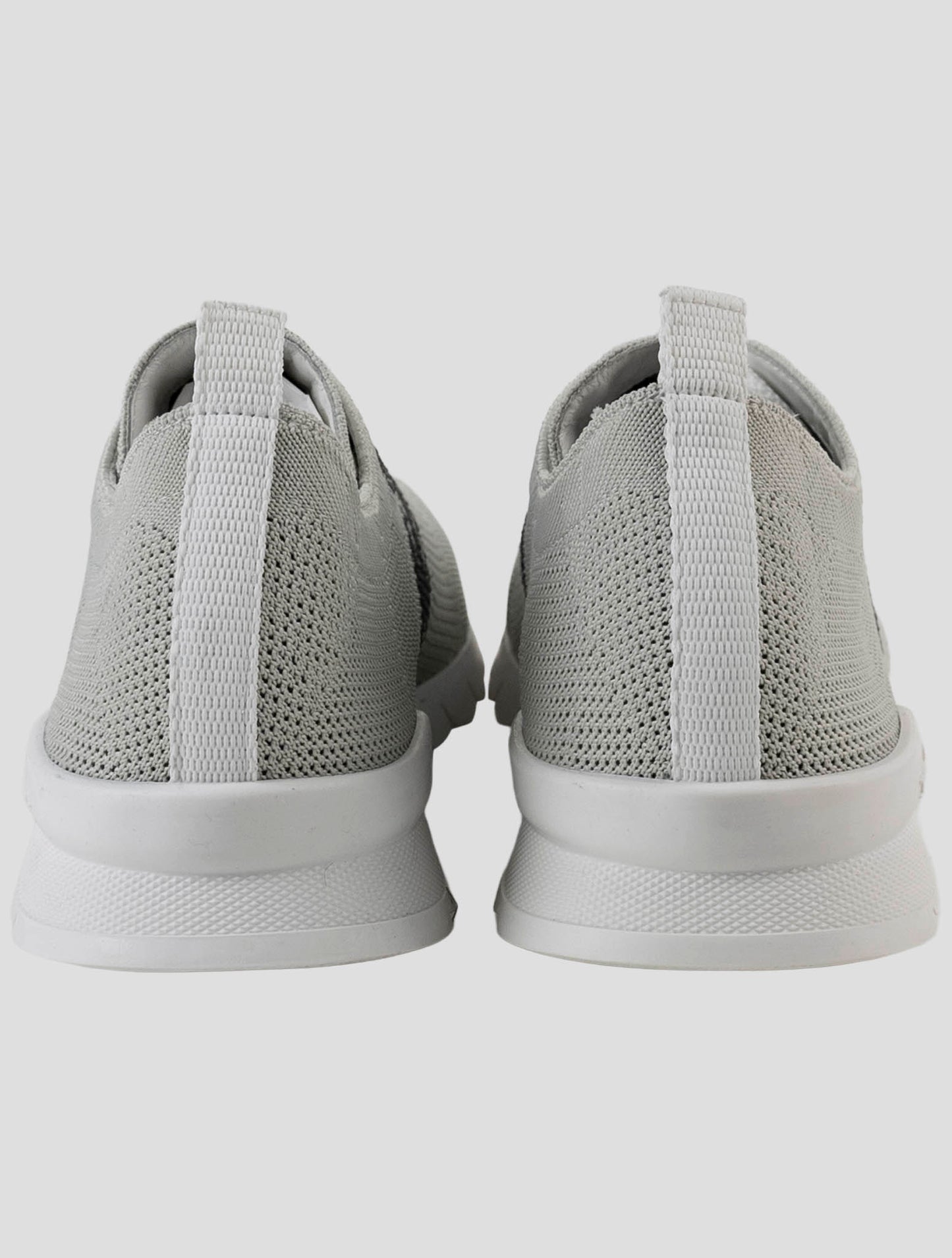 Kiton Gray Cotton Ea Sneakers