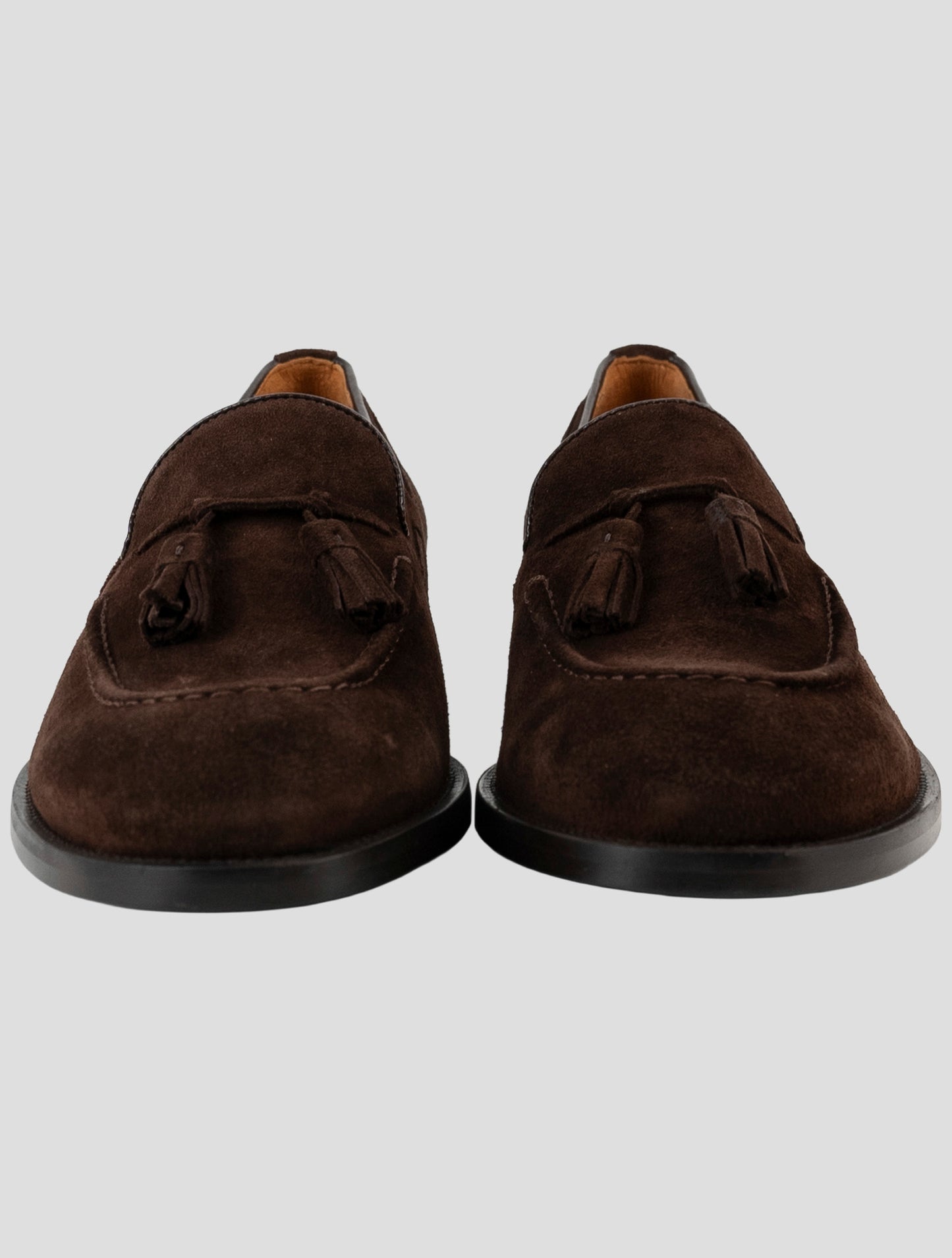 Kiton Brown Leather Suede Loafers