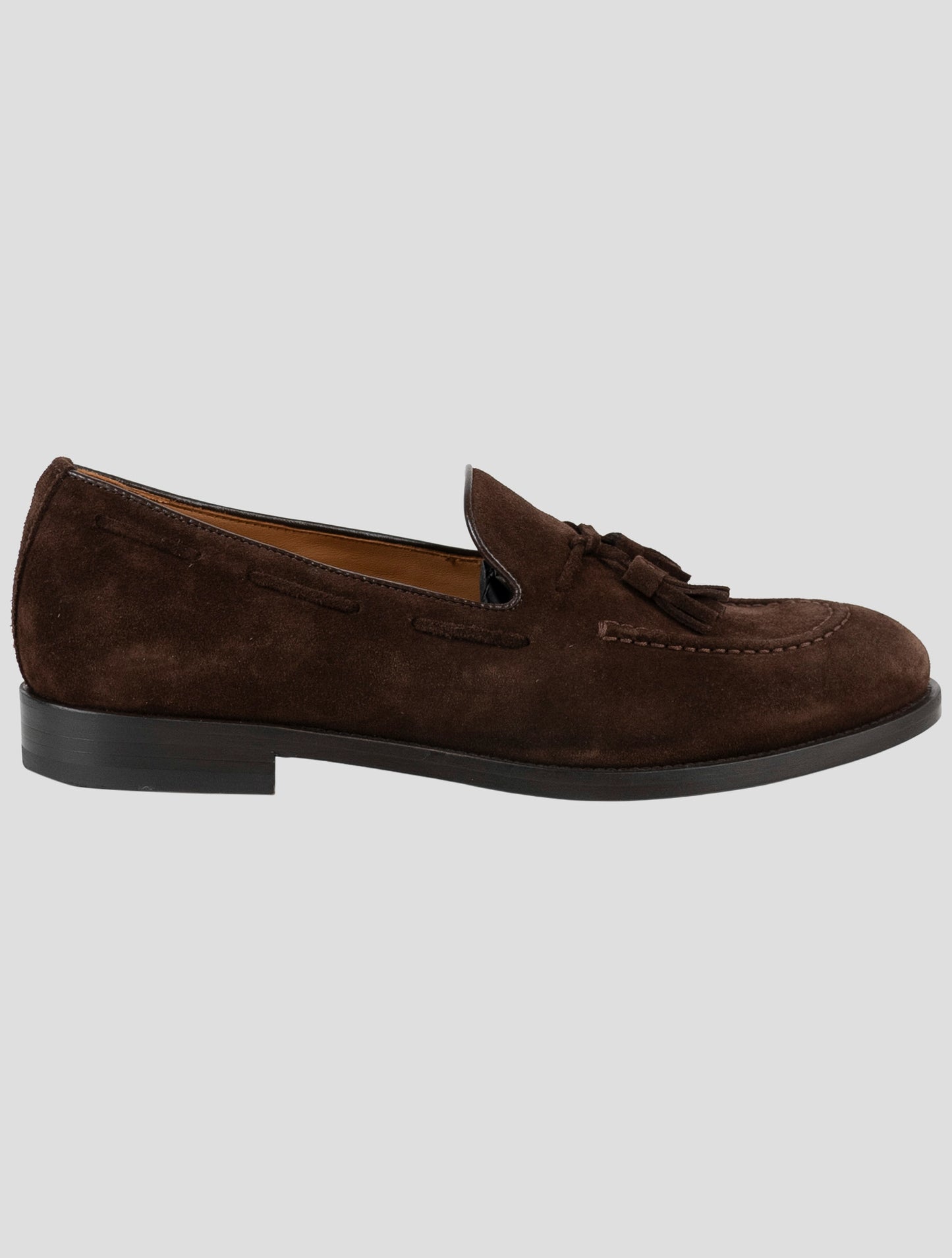 Kiton Brown Leather Suede Loafers