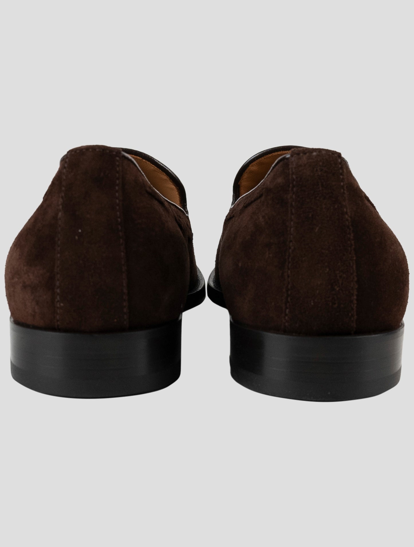 Kiton Brown Leather Suede Loafers