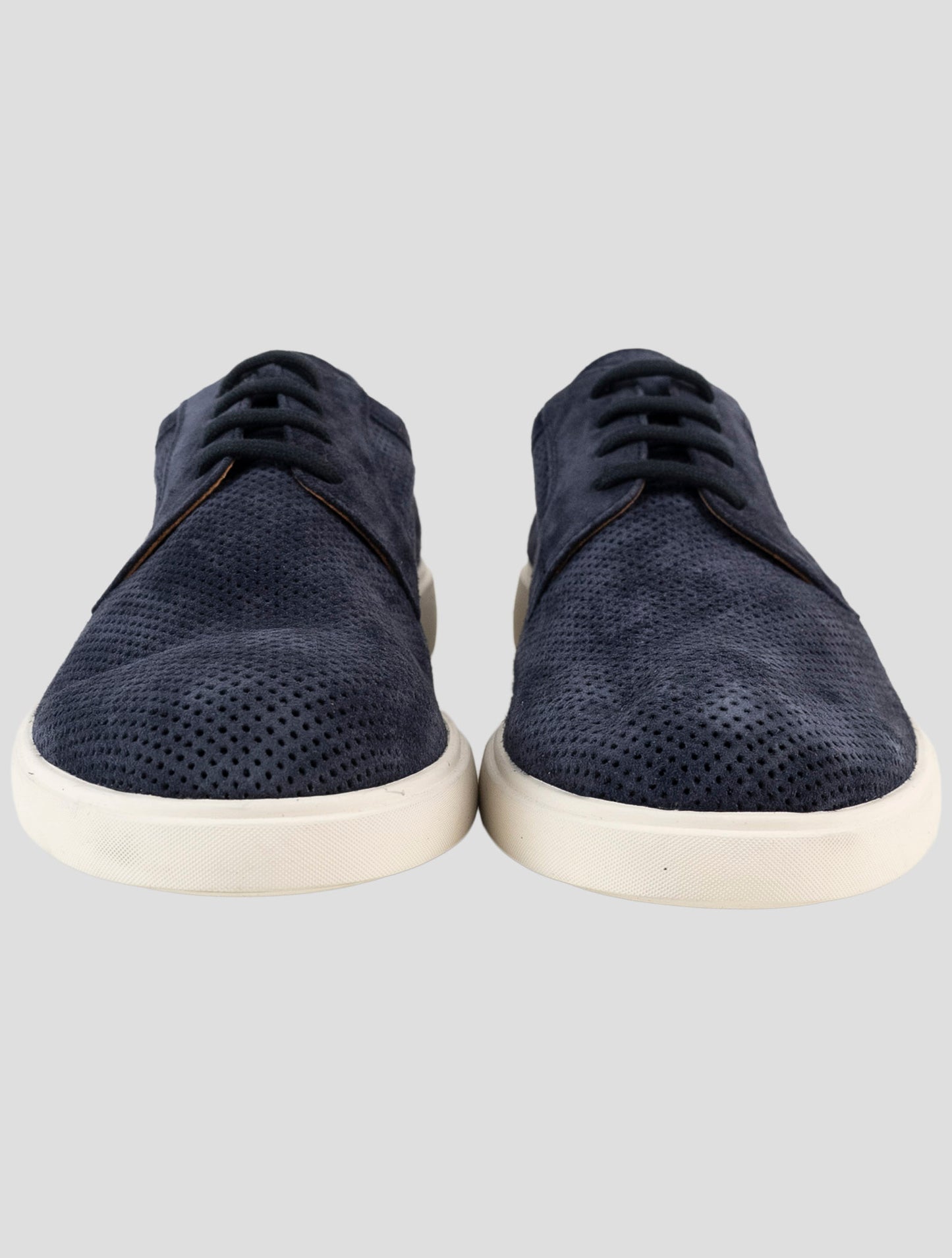 Kiton Blue Leather Suede Sneakers