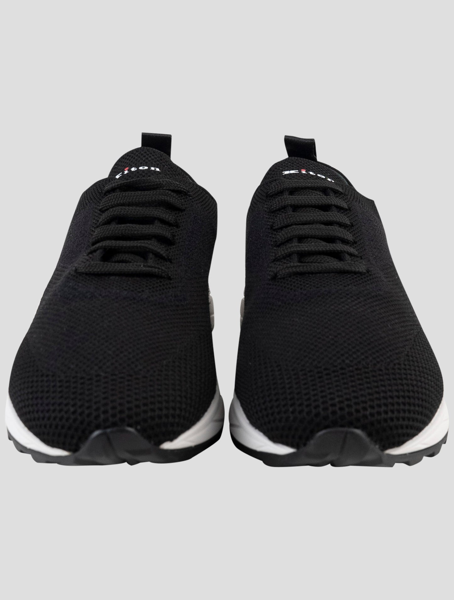 Kiton Black Pl Tpu Wool Sneakers