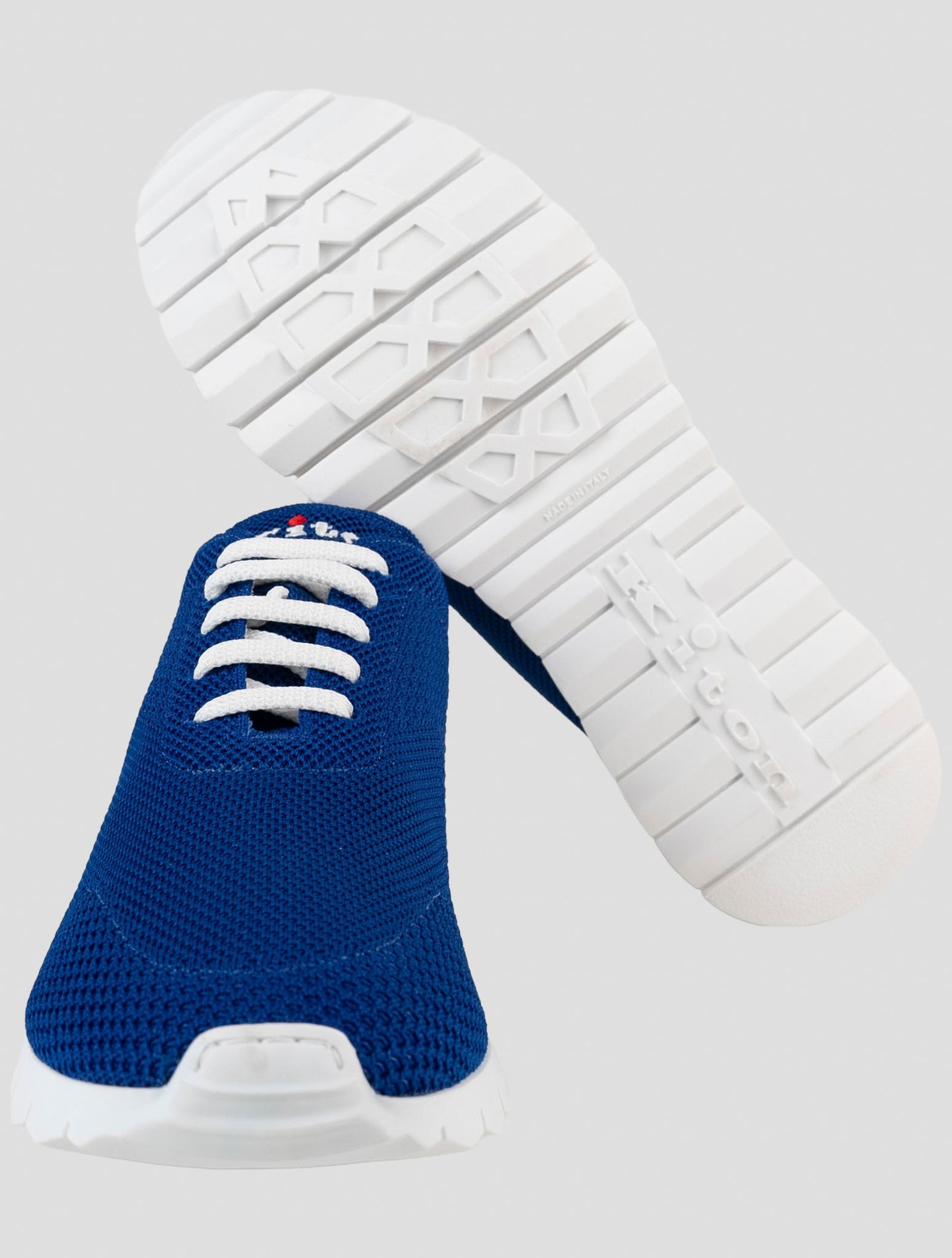 Kiton Blue Cotton Ea Sneakers