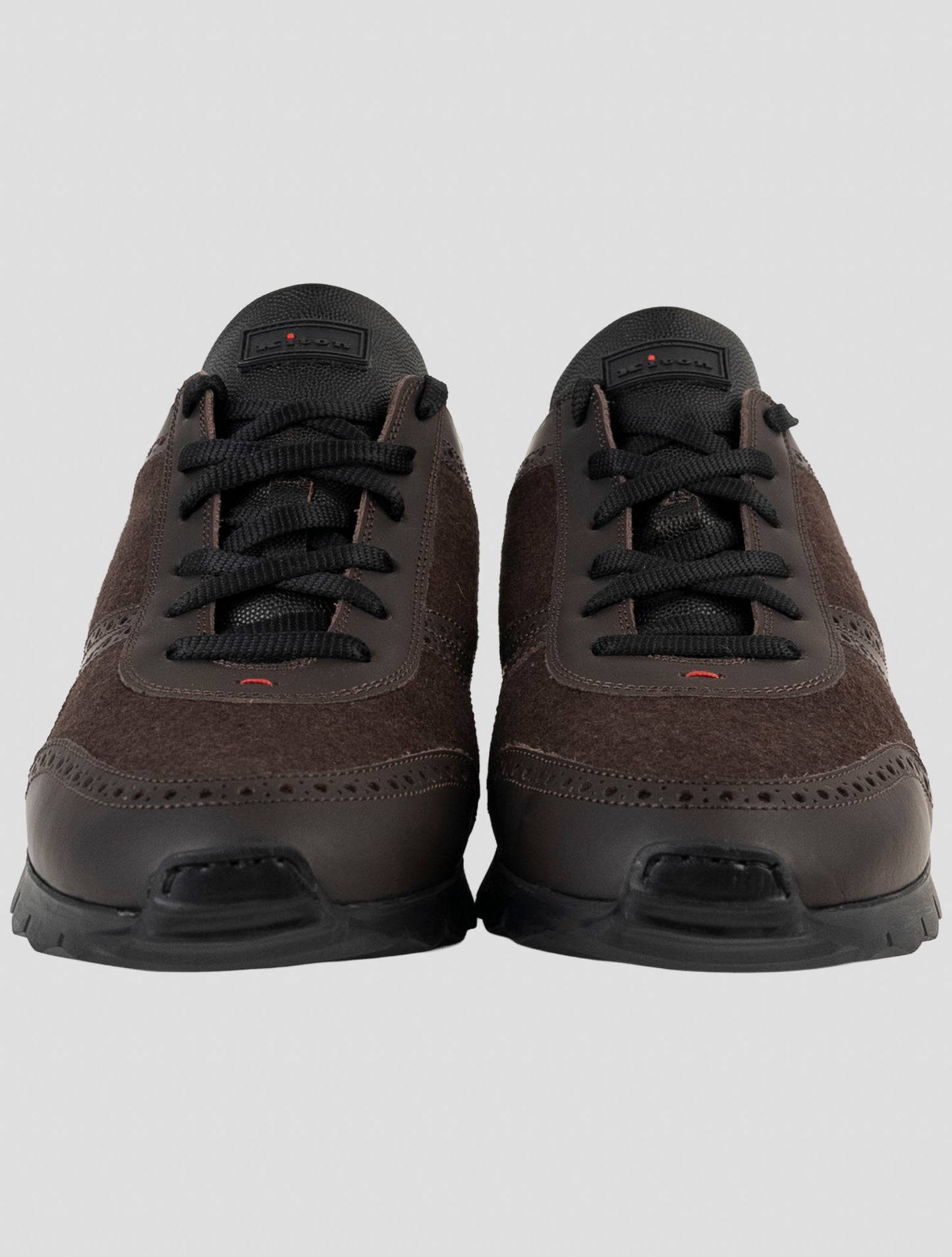 Kiton Brown Virgin Wool Pa Sneakers