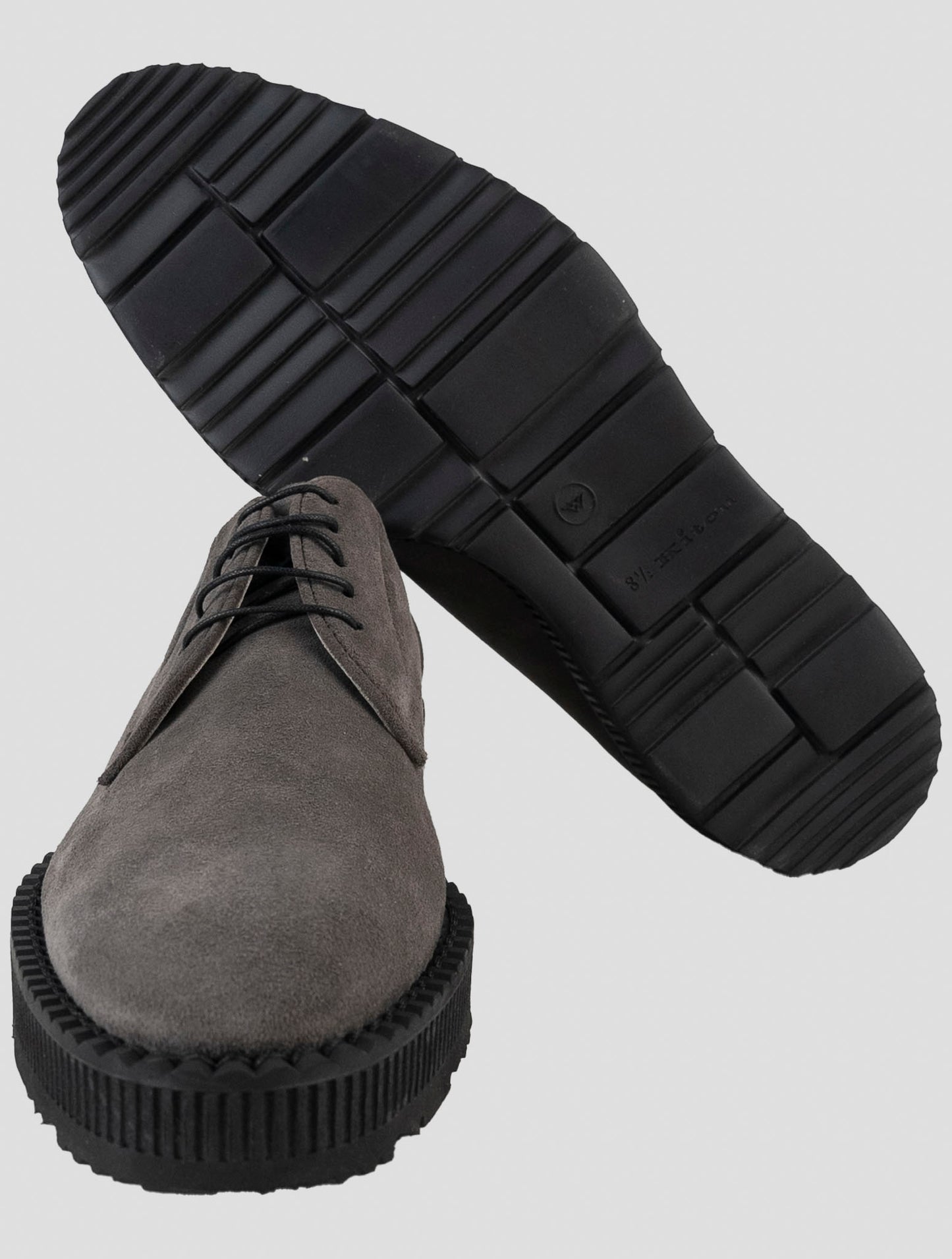 Kiton Gray Leather Suede Dress Shoes