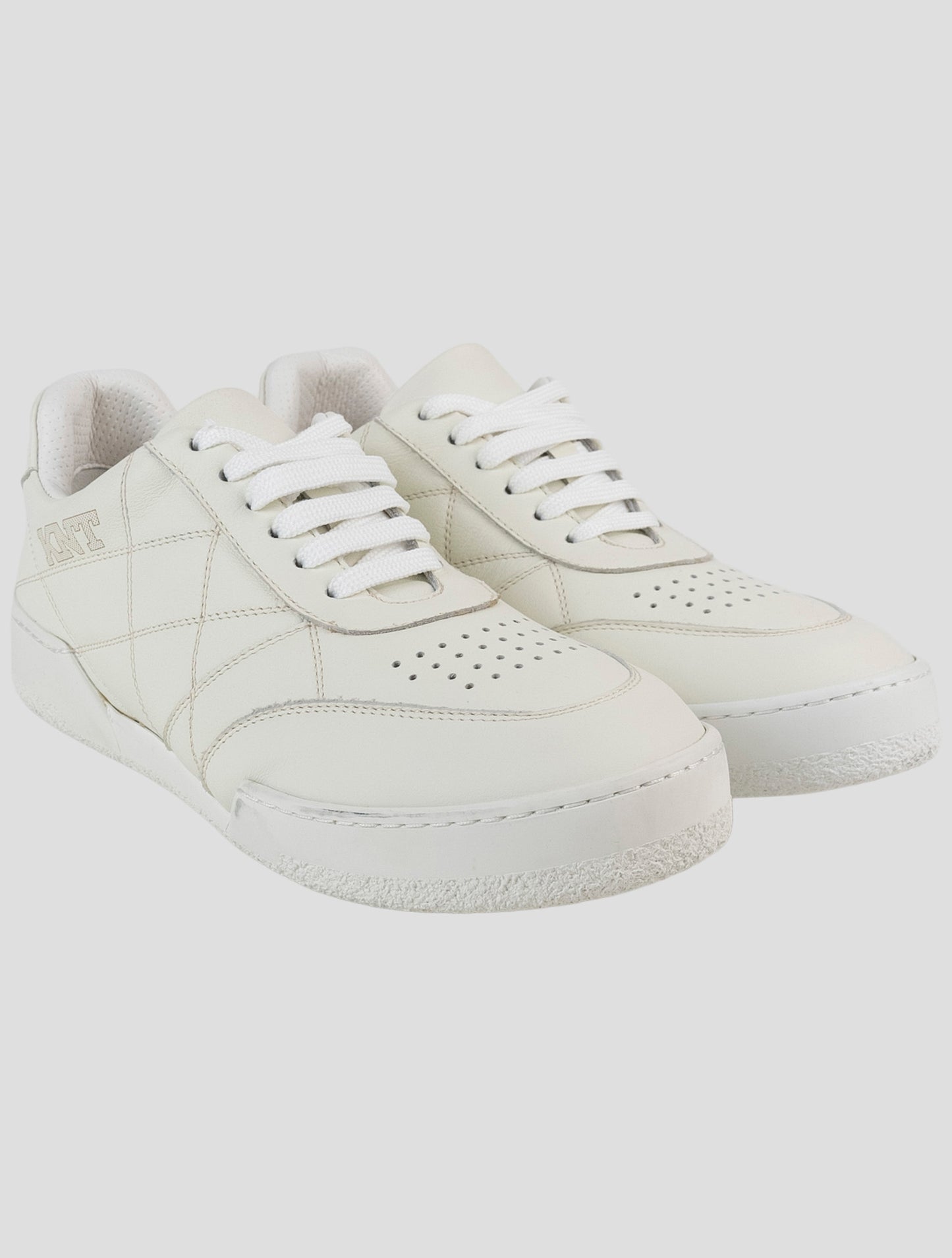 Kiton White Leather Sneakers