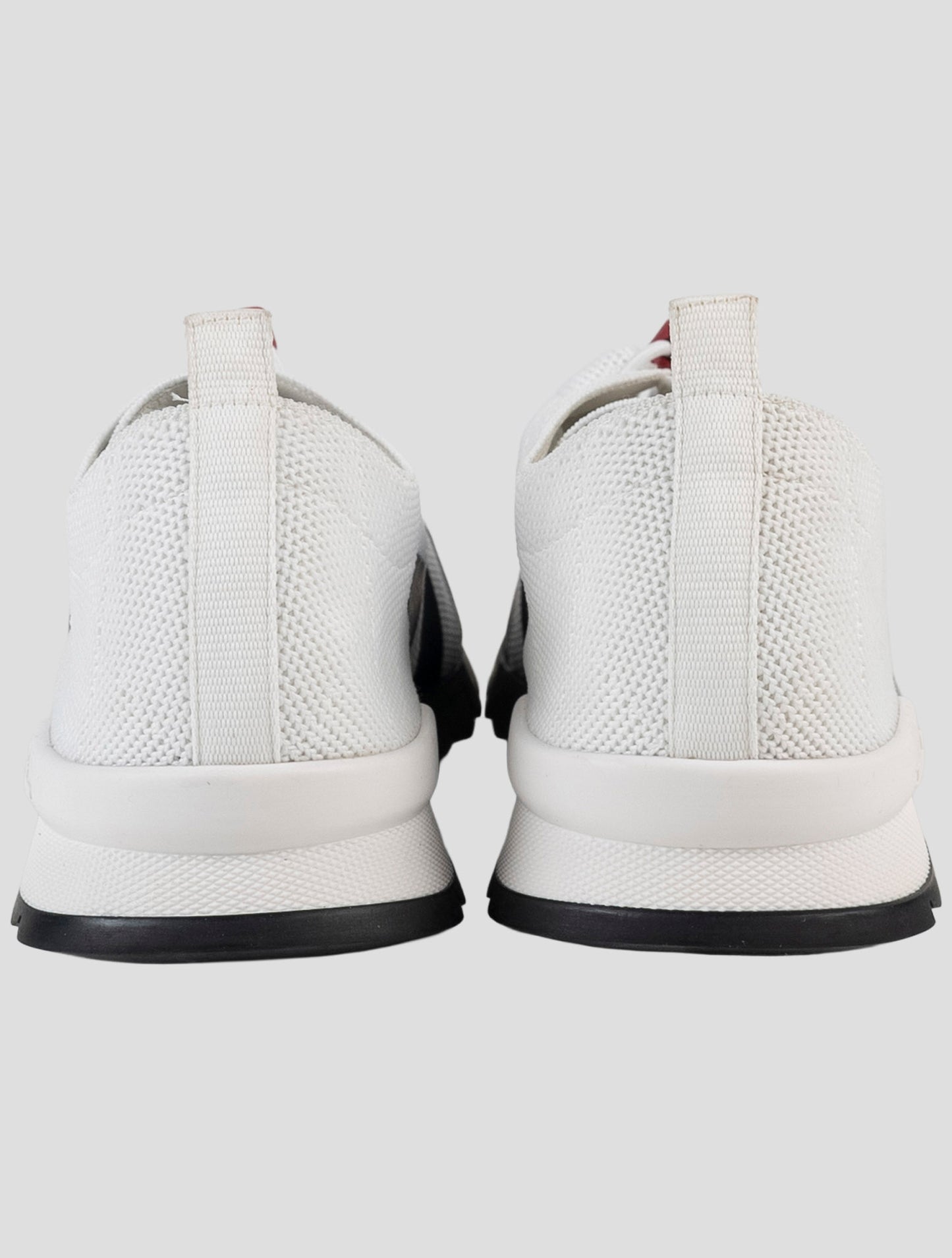 Kiton White Blue Cotton Ea Sneakers