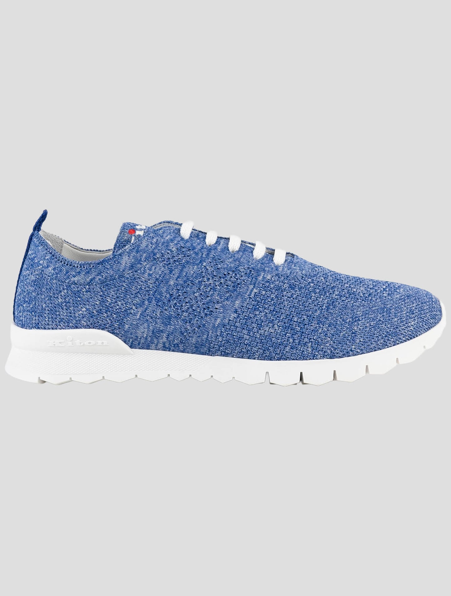 Kiton Blue Cotton Ea Sneakers